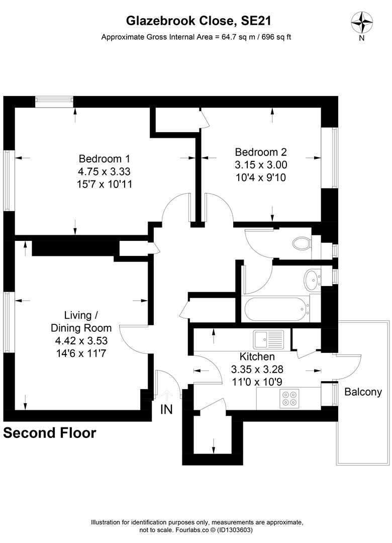 63, Glazebrook Close, London floorplan