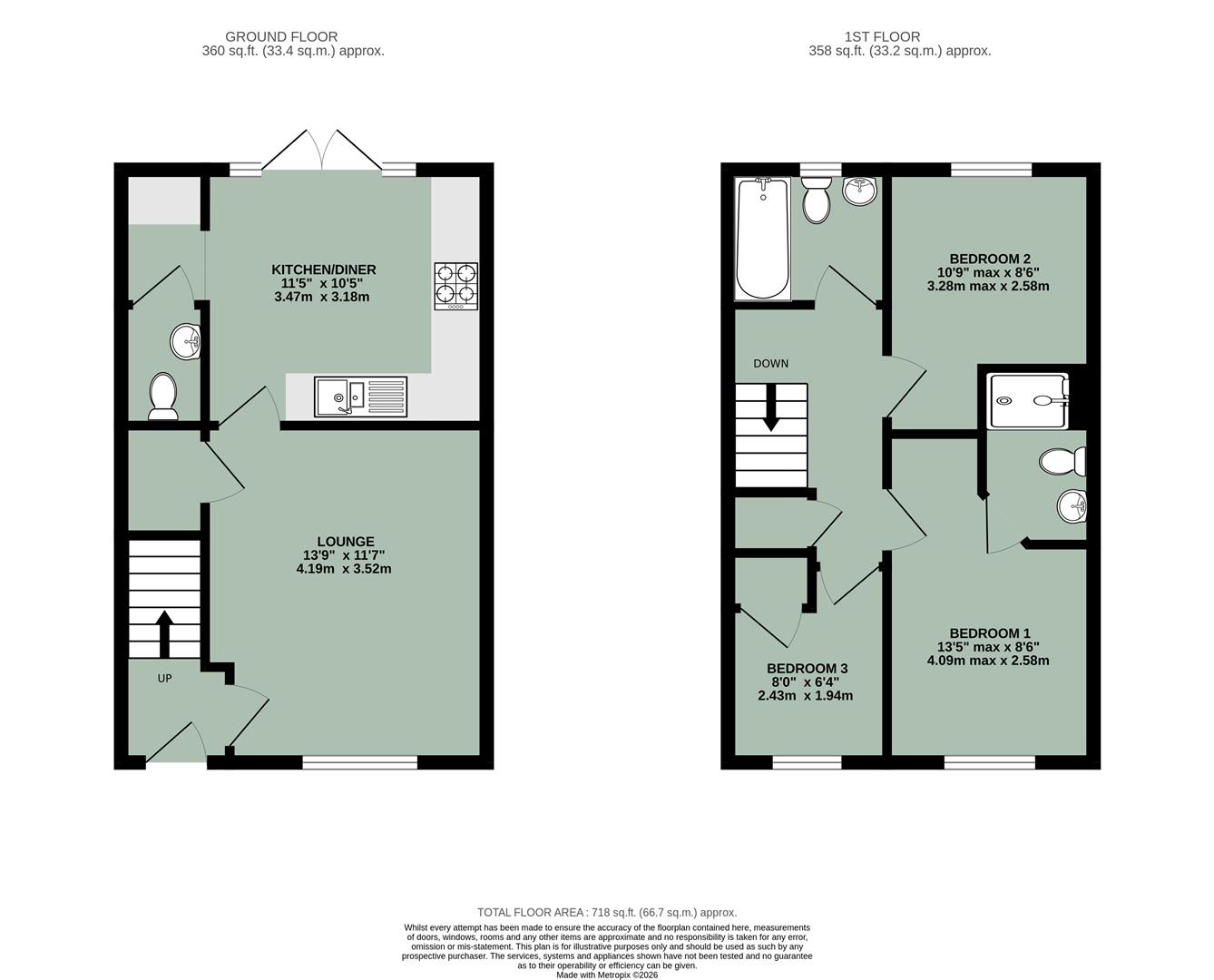 11, Rosemoor Drive, Watlington floorplan