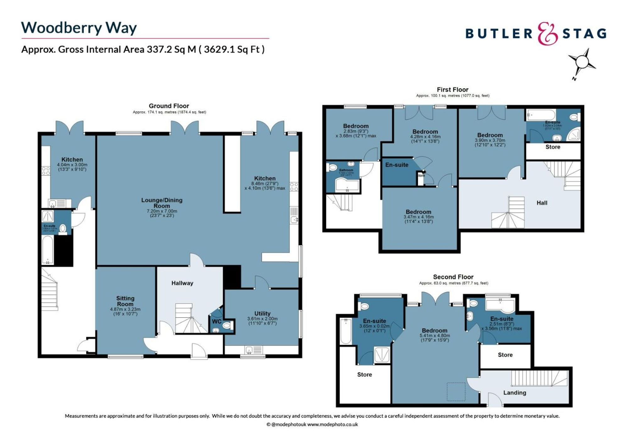 3 Woodberry Way, London floorplan