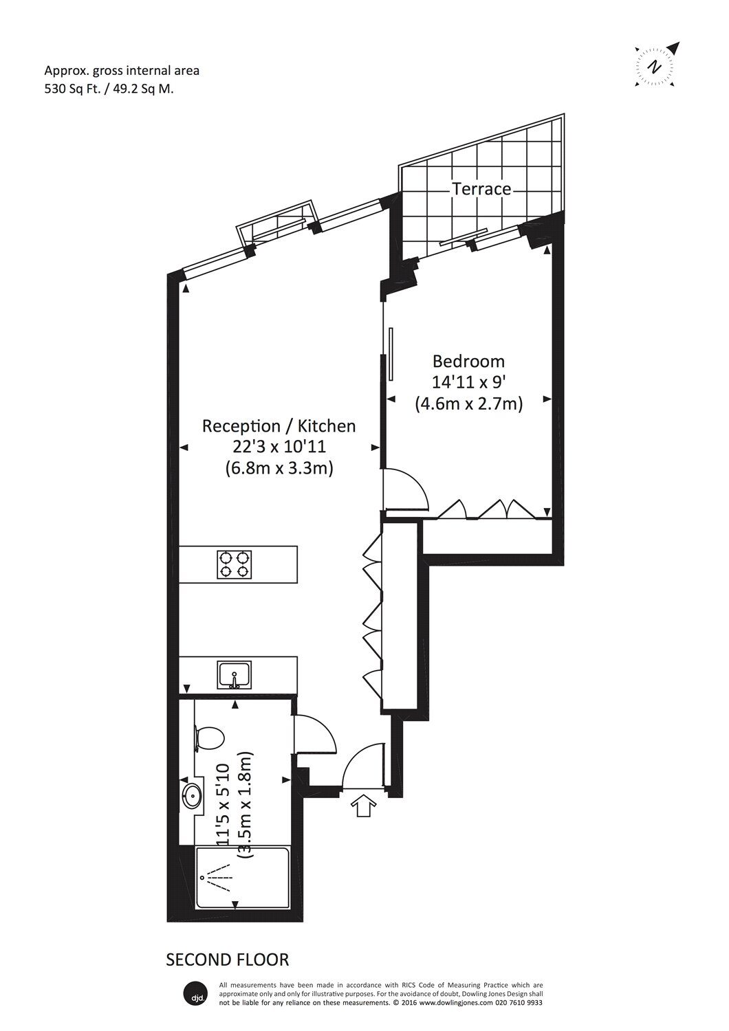 Apartment 2.03, 1, Kings Gate Walk, London floorplan