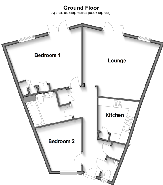 Lyminster Road, Wick, Littlehampton, West Sussex BN17, 2 bedroom flat