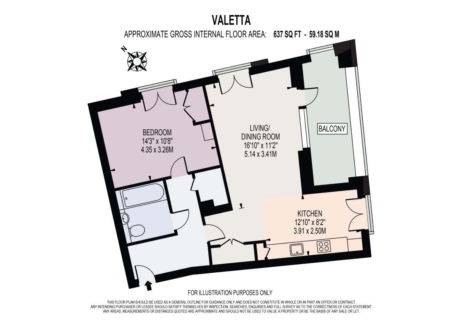 Flat 52, 200, Plaistow Road, London floorplan