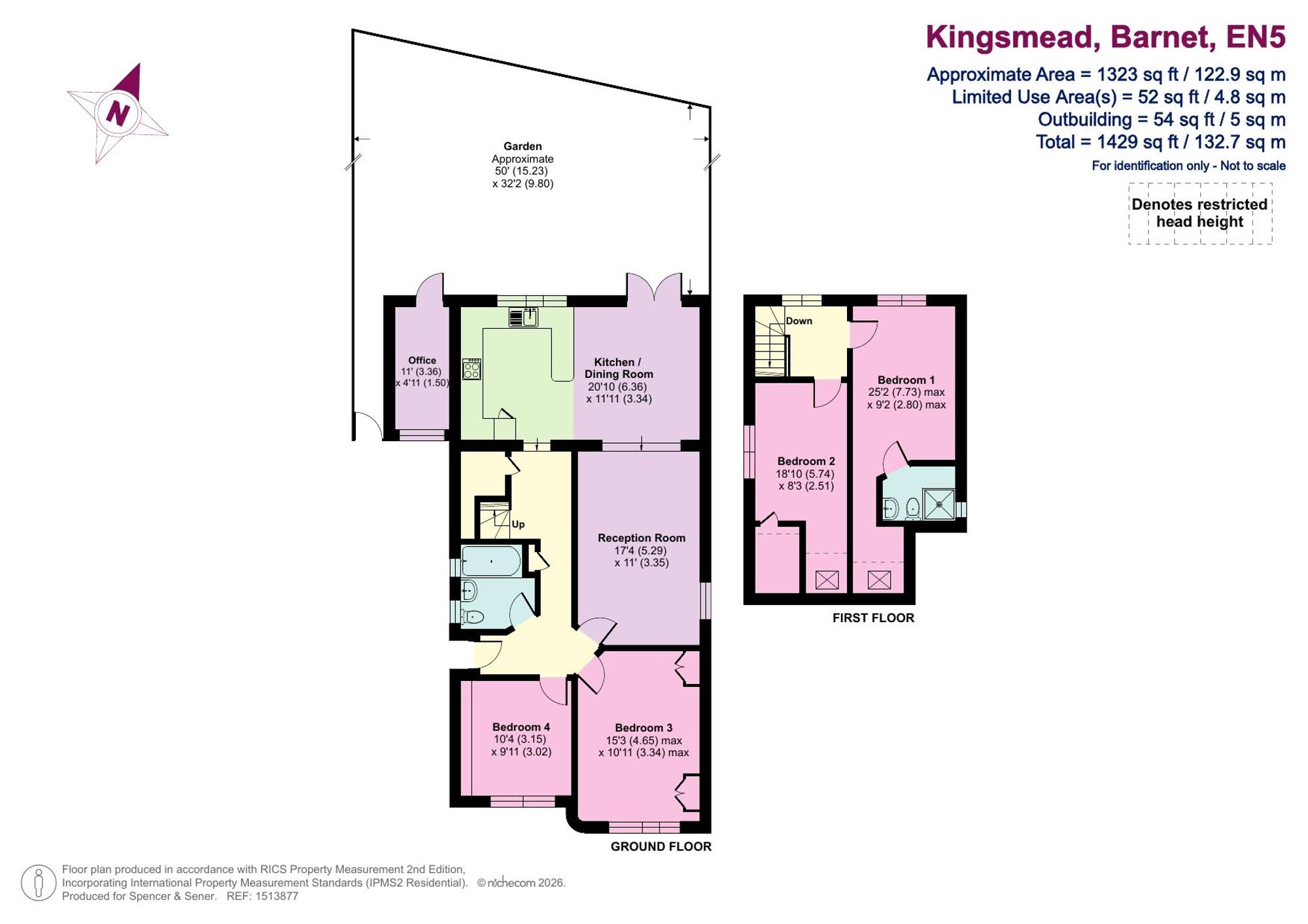12 Kingsmead, Barnet floorplan