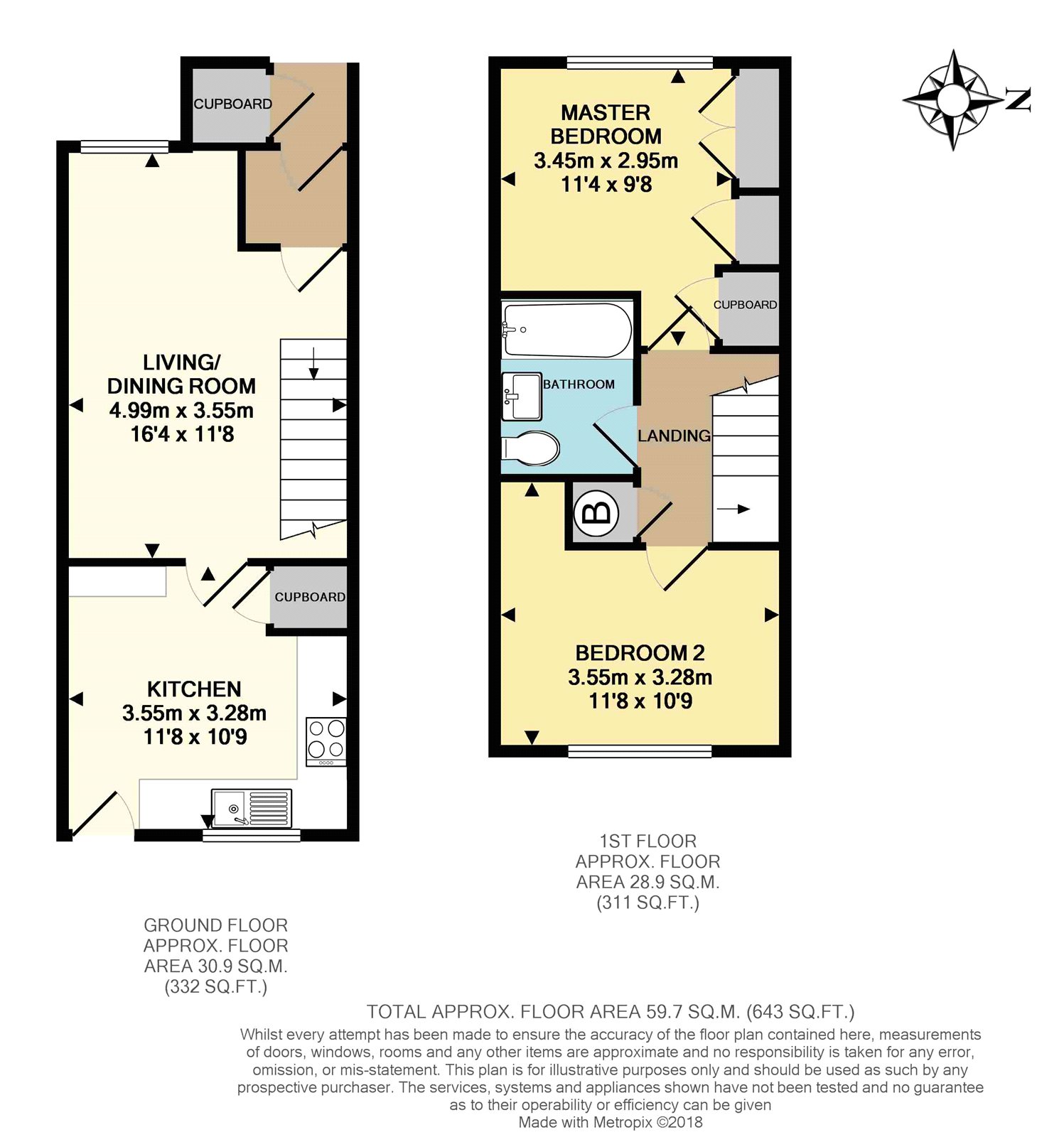 2 Bedrooms Terraced house for sale in Churchfield Road, Reigate, Surrey RH2