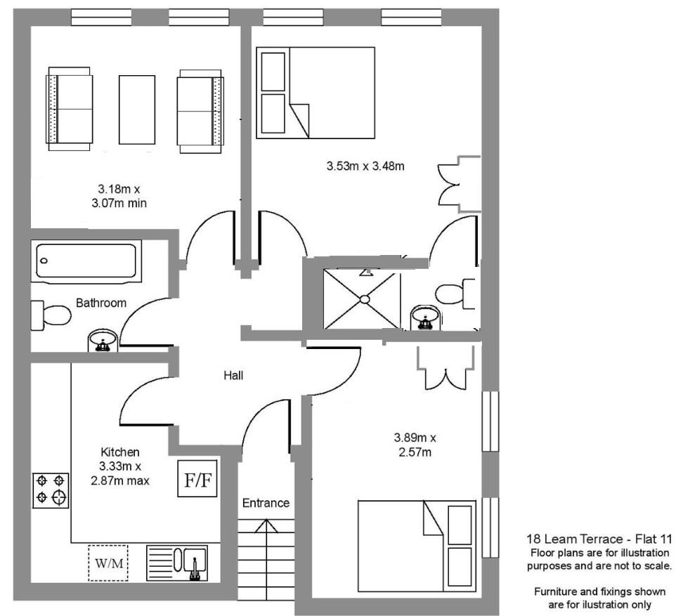 Flat 11, 18, Leam Terrace, Leamington Spa floorplan