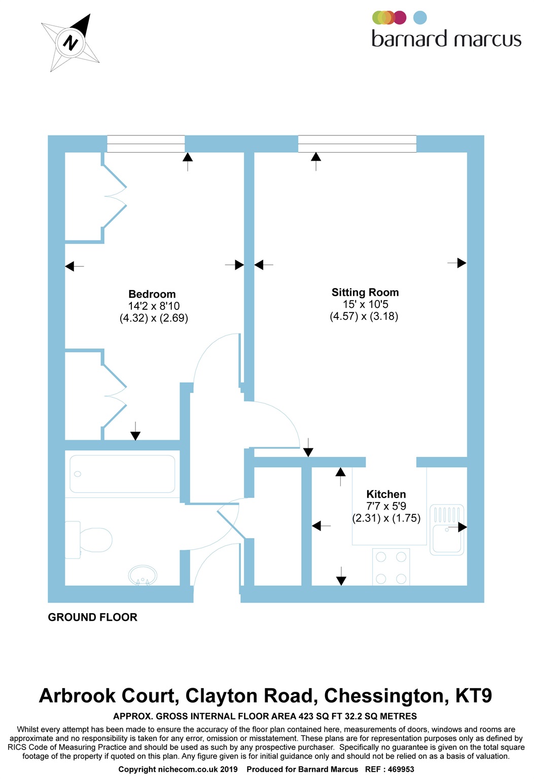 1 Bedrooms  for sale in Clayton Road, Chessington KT9