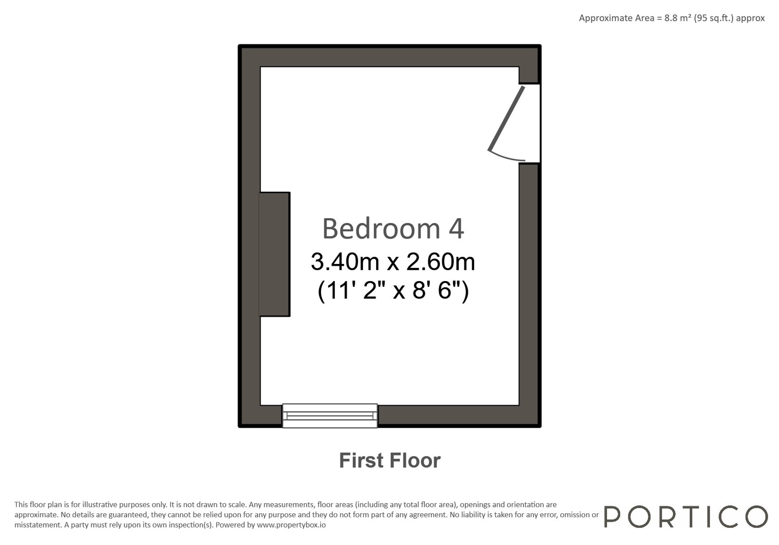 Room 4, 34, Durham Road, London floorplan