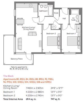 2 Bedrooms Flat to rent in Holmeseley Road, Borehamwood, Herts WD6