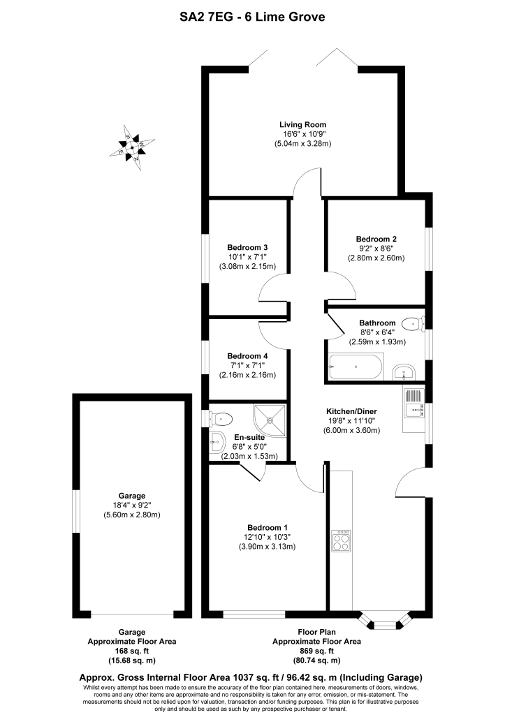 6, Lime Grove, Swansea floorplan
