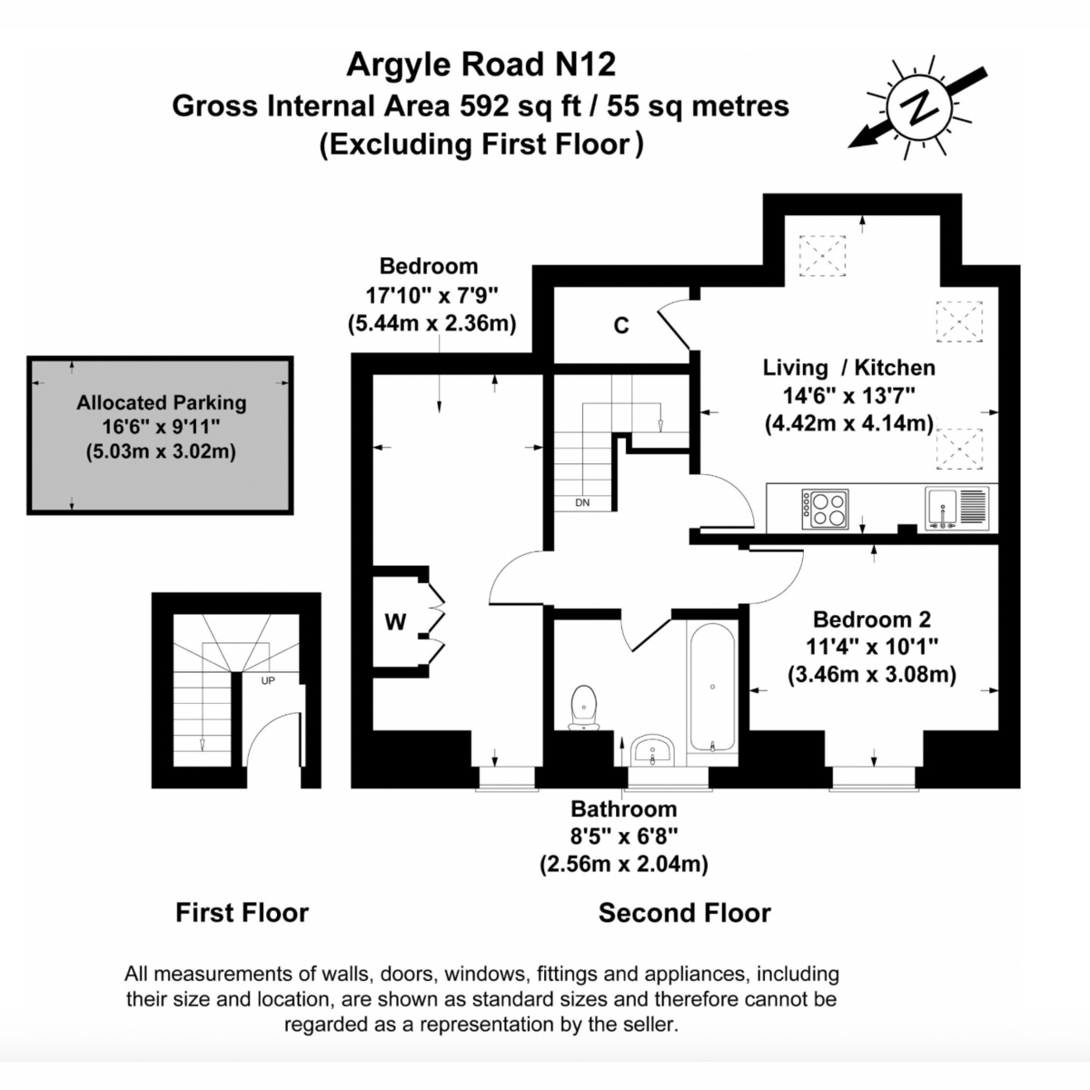 Flat Flat 5, 11, Argyle Road, London floorplan