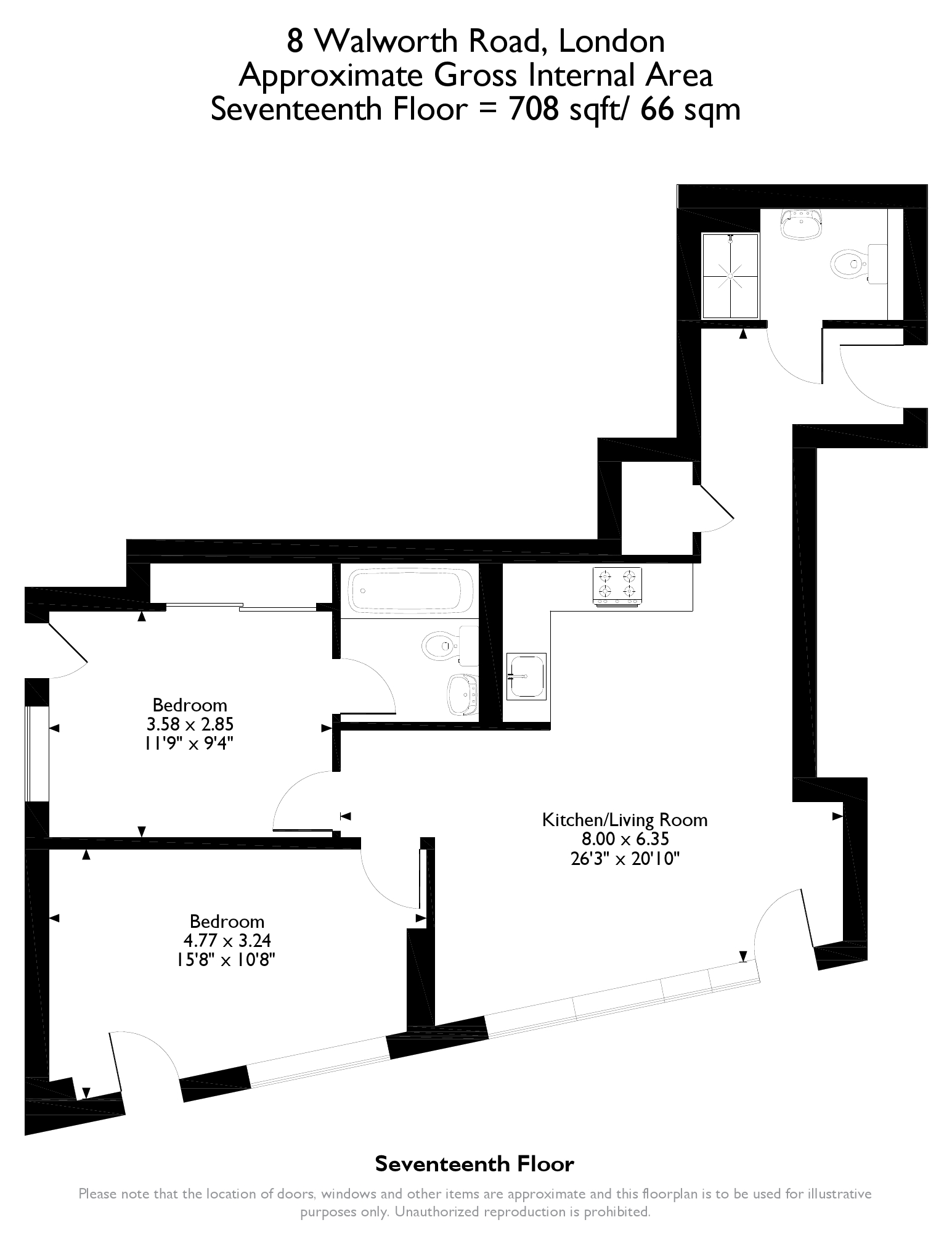 2 Bedrooms Flat for sale in Walworth Road, London SE1