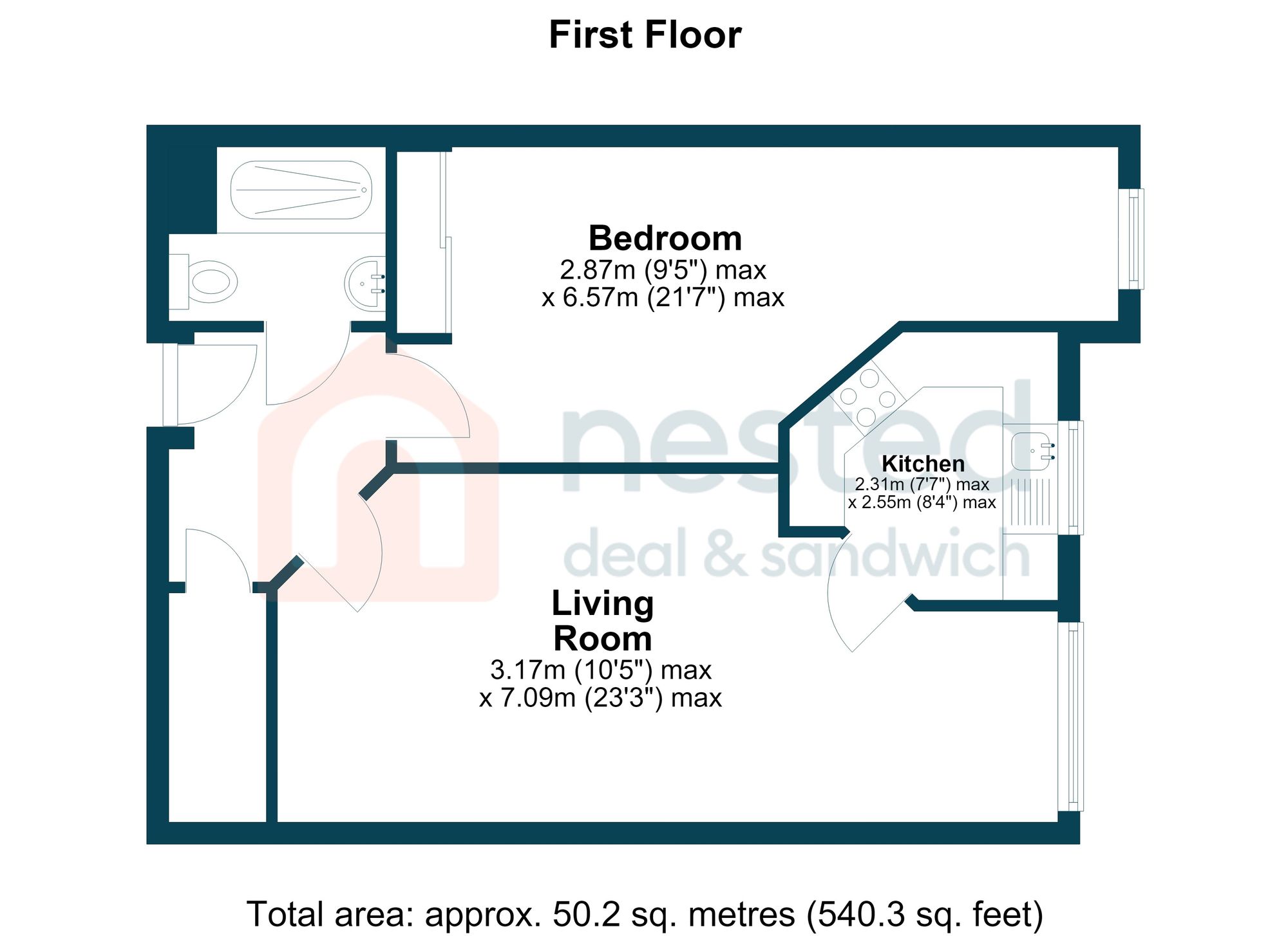 Flat 24, Queen Elizabeth Lodge Laleham Gardens, Margate floorplan