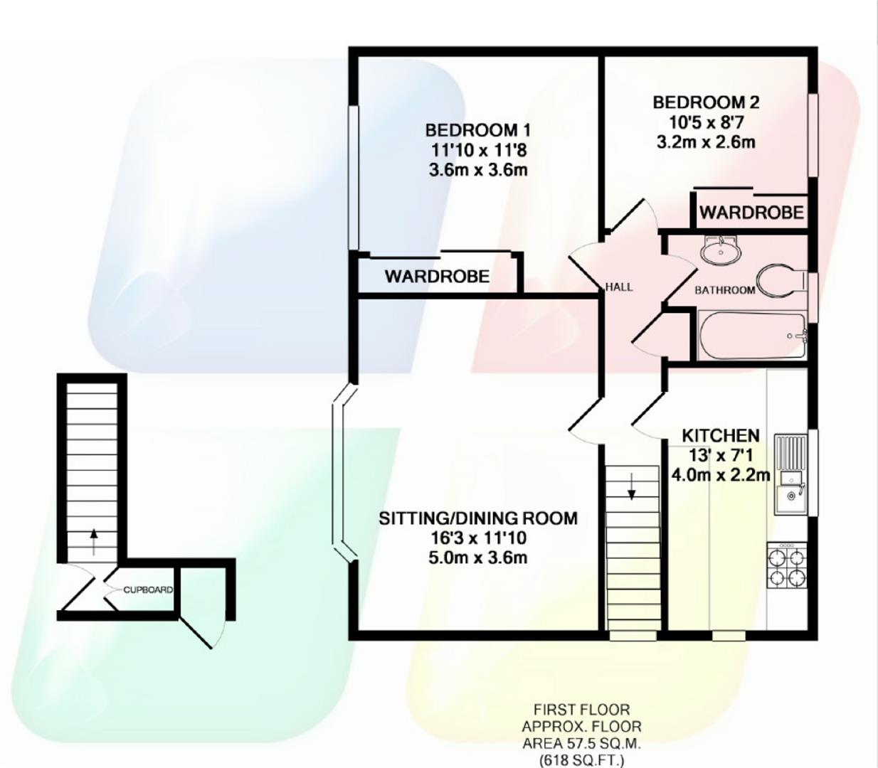 2 Bedrooms Flat to rent in Ottafield Court, Greenways, Haywards Heath RH16