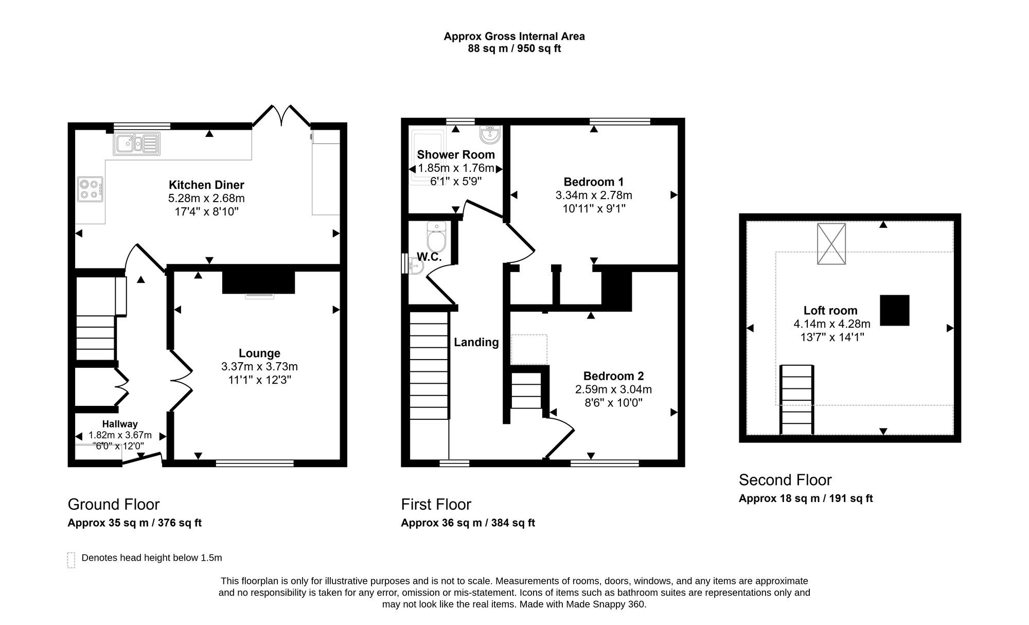 42 Severn Drive, Wigan floorplan