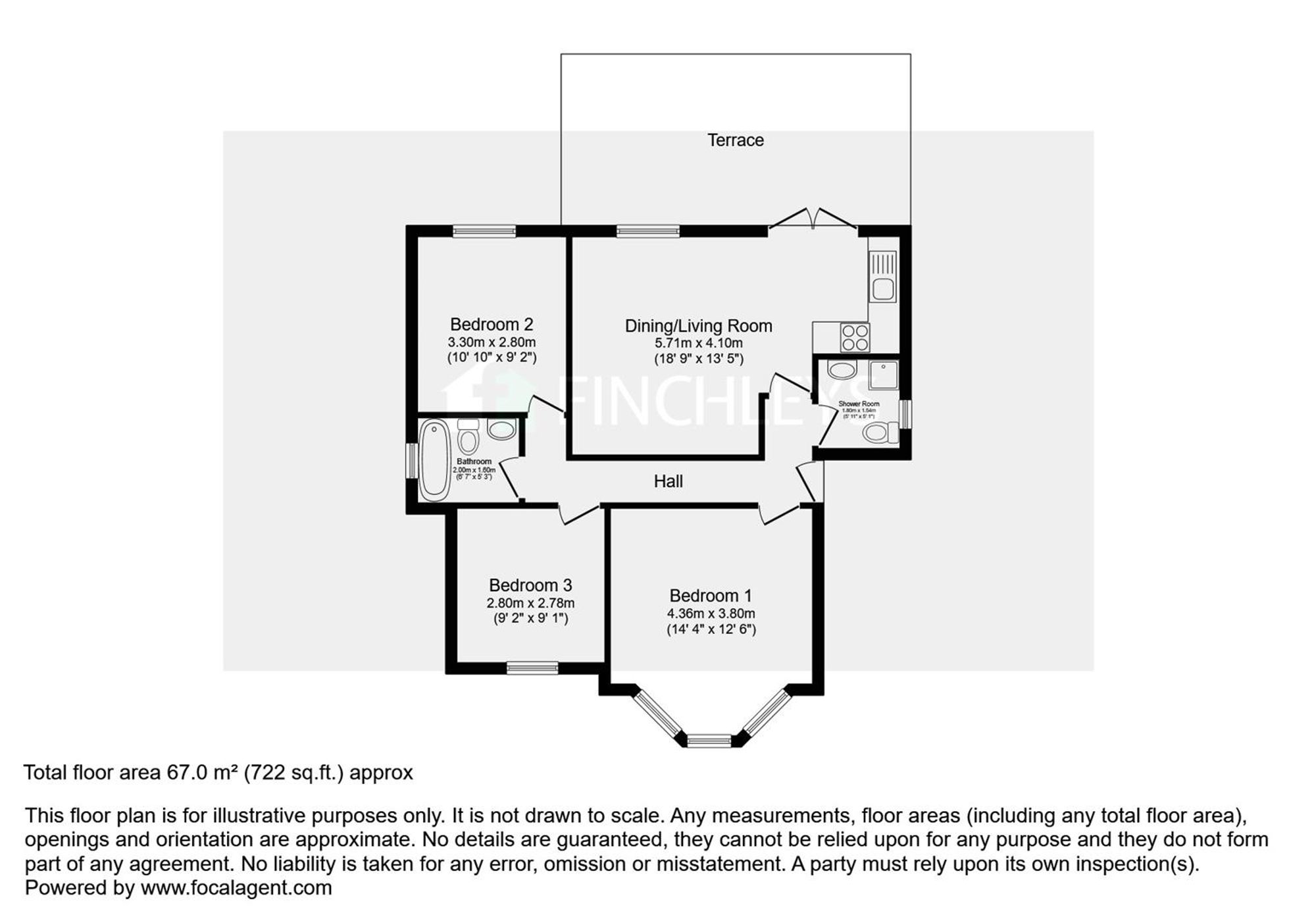 4b Crescent Road, London floorplan
