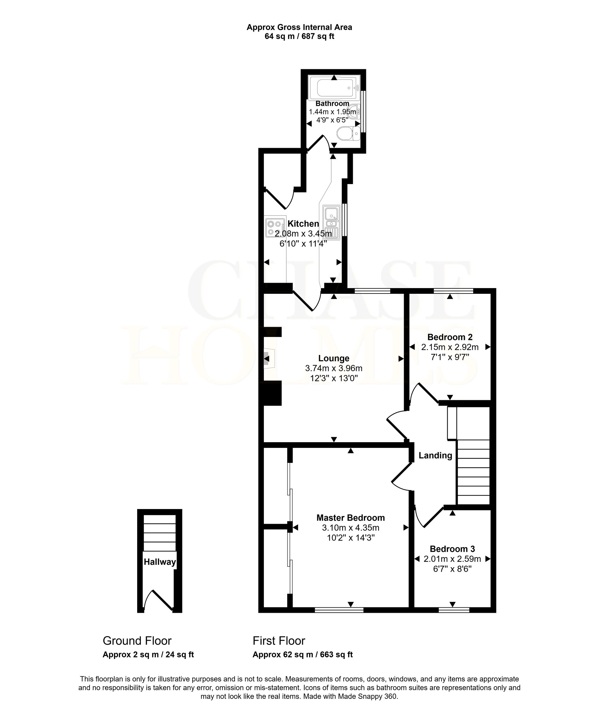36 Wellington Street, Hebburn floorplan
