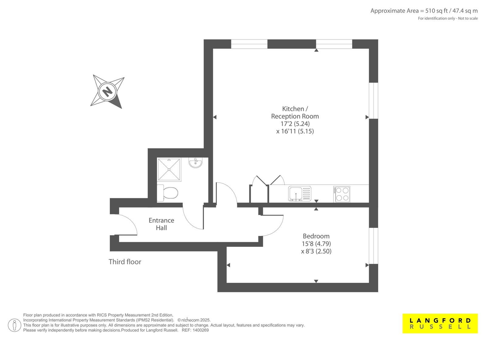 Flat 16, Napoleon House, 55, Liddon Road, Bromley floorplan