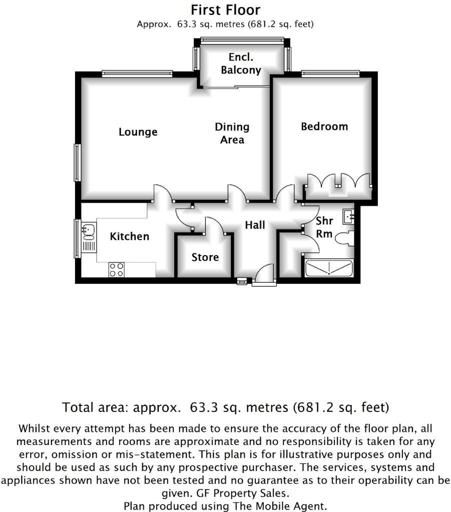 Flat 8, Lakeland House, Marine Road East, Morecambe floorplan