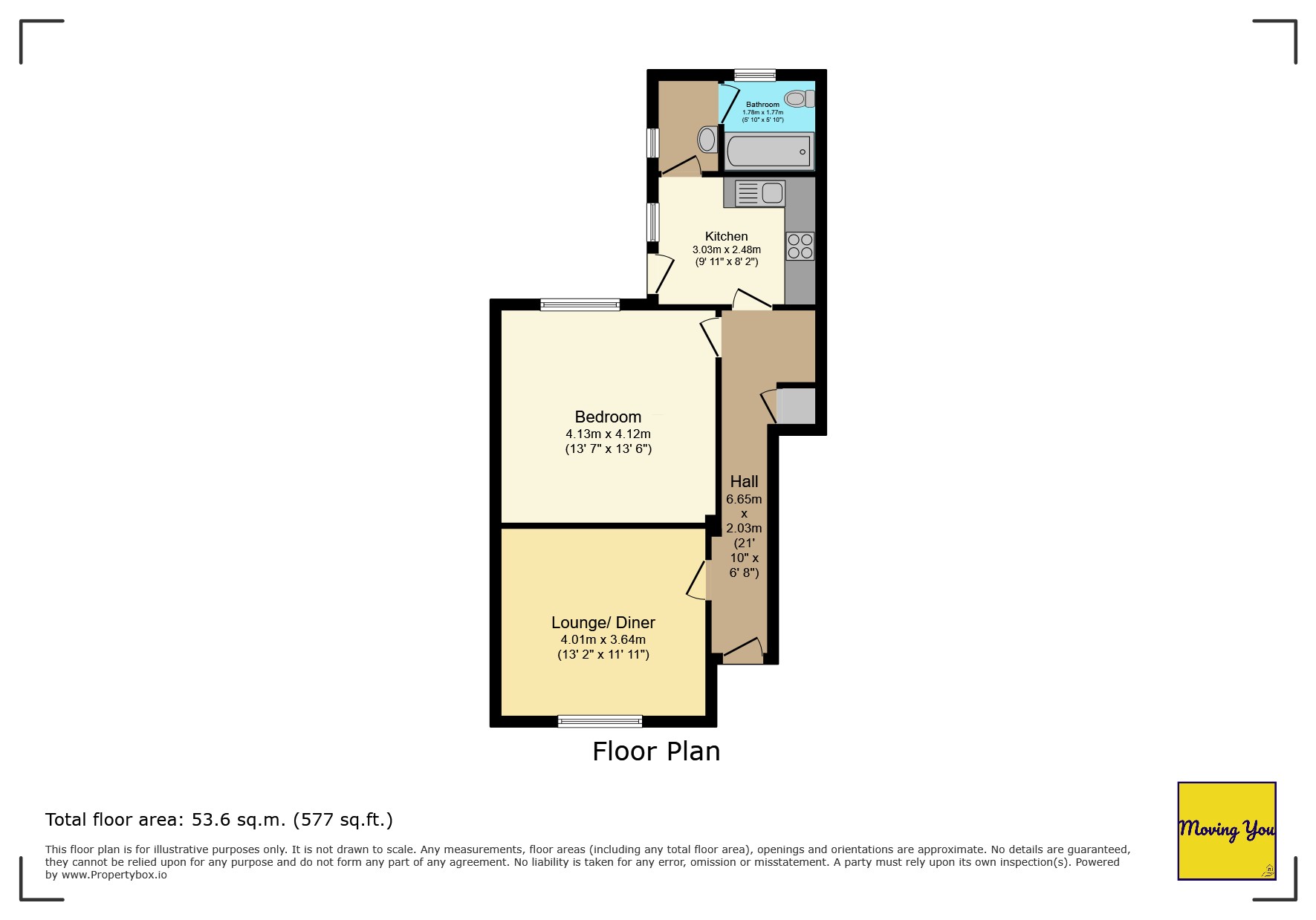 Flat A, Bristol floorplan