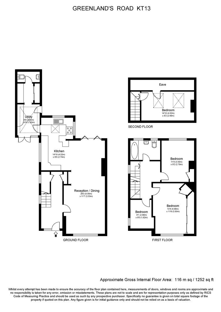 3 Bedrooms End terrace house for sale in Greenlands Road, Weybridge KT13