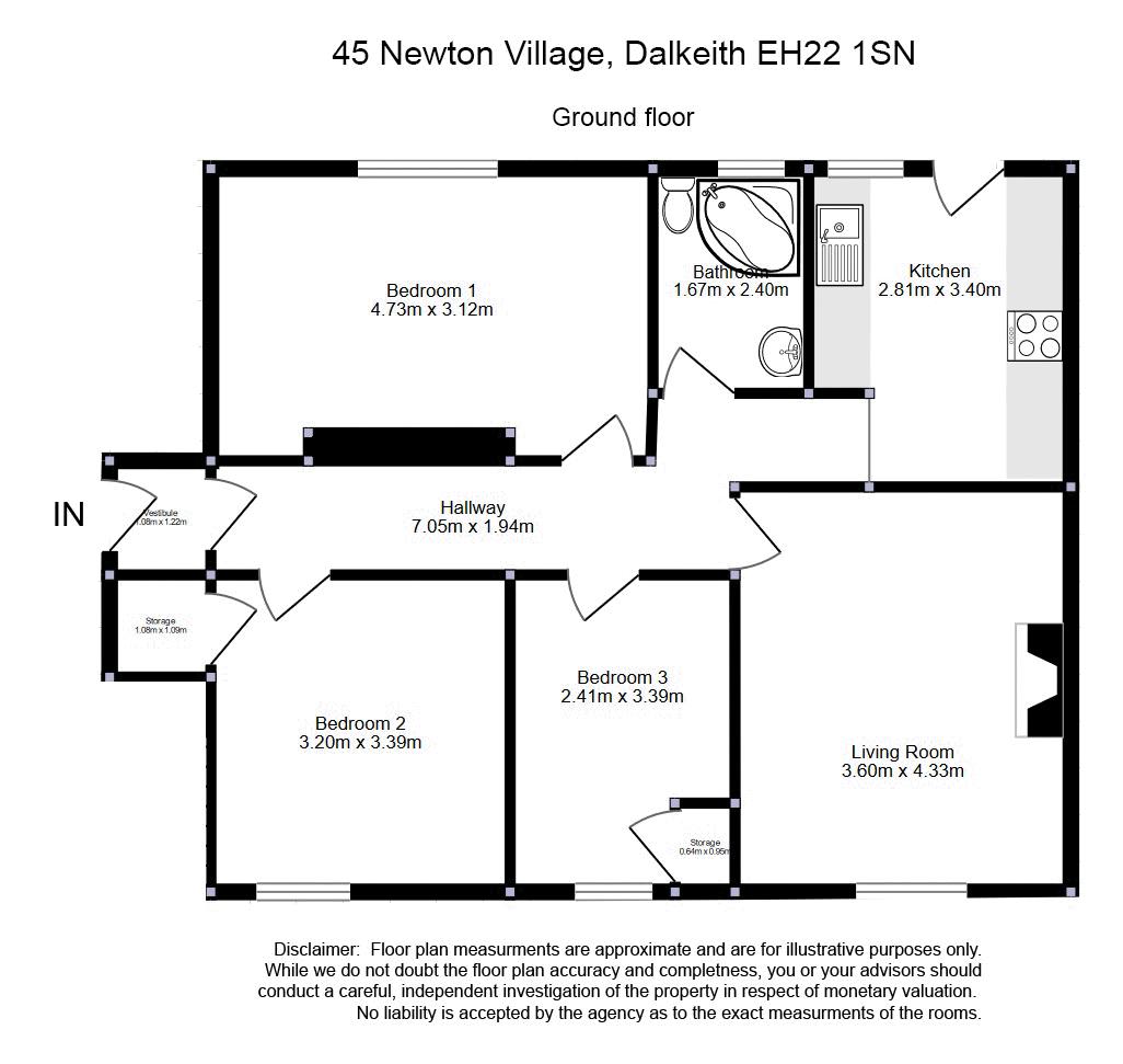 Newton Village, Danderhall, Dalkeith EH22, 3 bedroom flat for sale