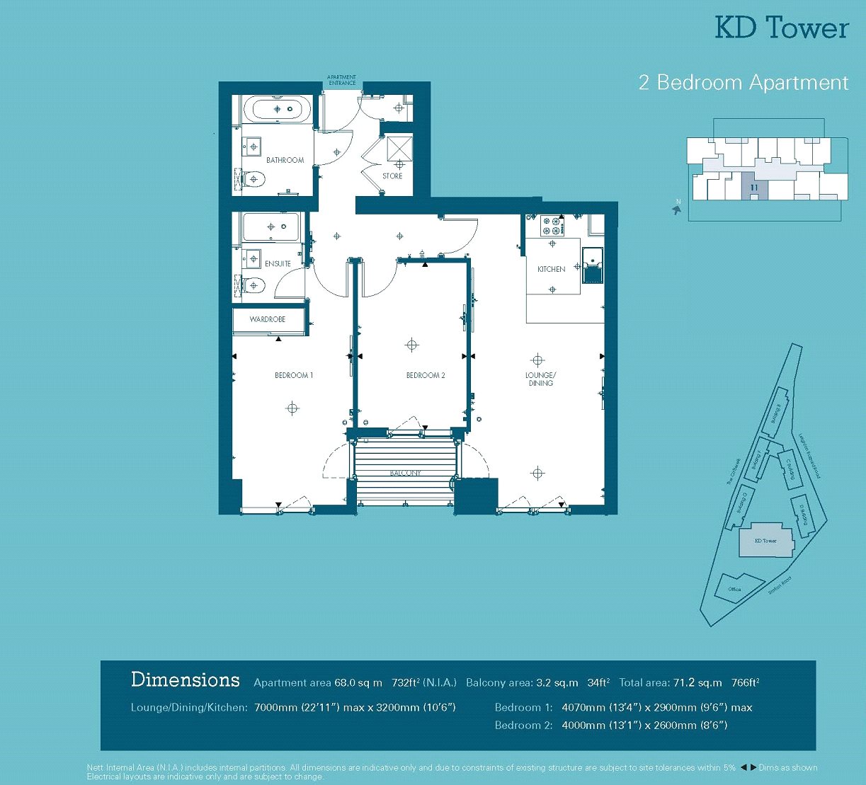 2 Bedrooms Flat to rent in Kd Tower, Cotterells, Hemel Hempstead, Hertfordshire HP1