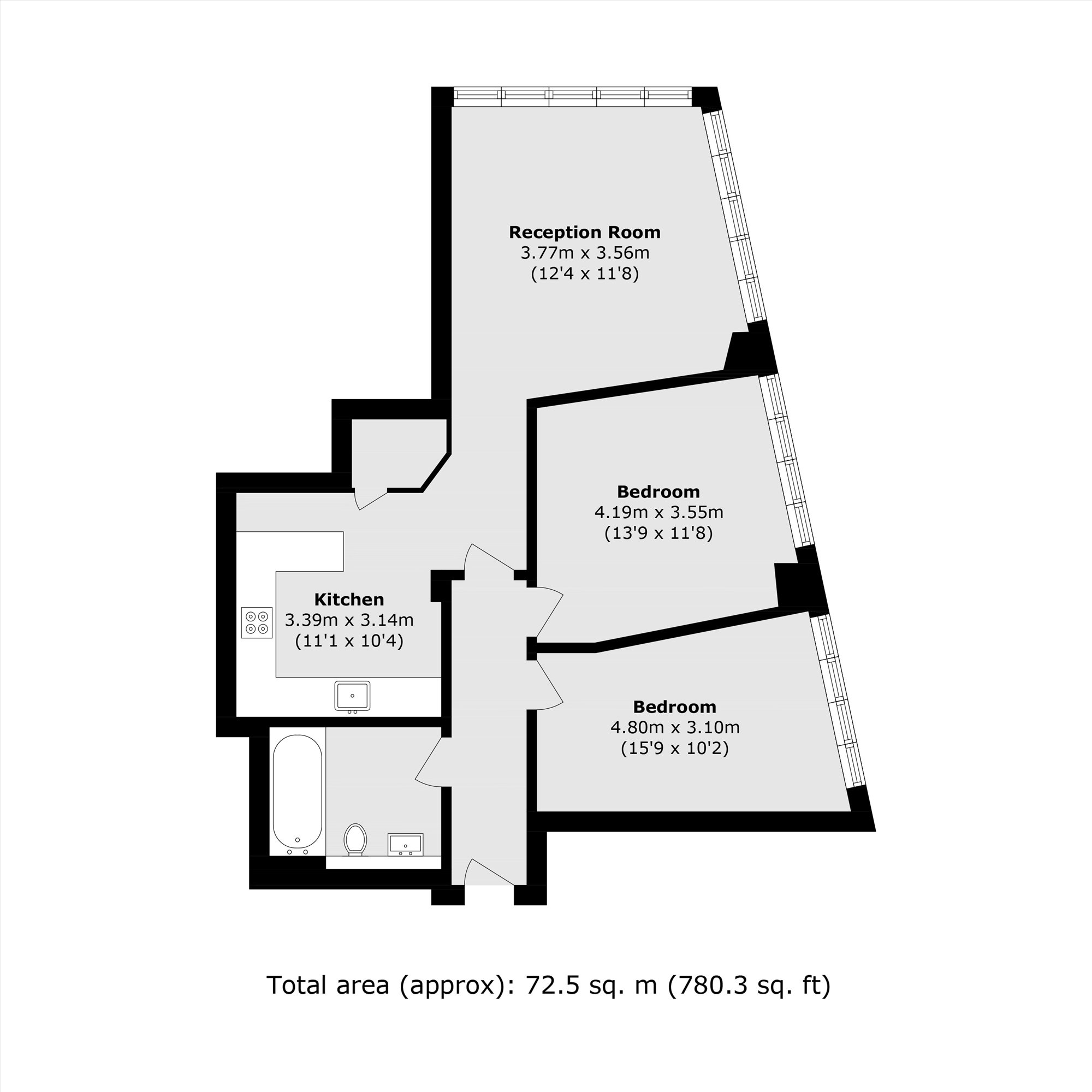 Flat 5 St Andrews House (Phase 2), 26-27, Victoria Road, Surbiton floorplan