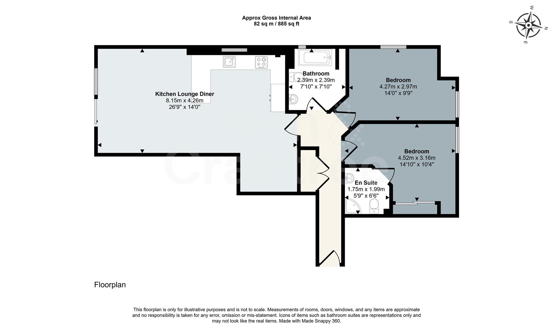 Flat 5, The Retreat, The Chantry, Cardiff floorplan