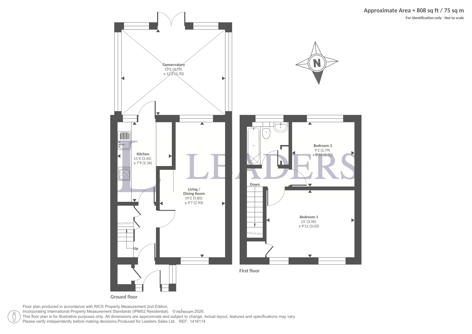 28, The Hartings, Bognor Regis floorplan