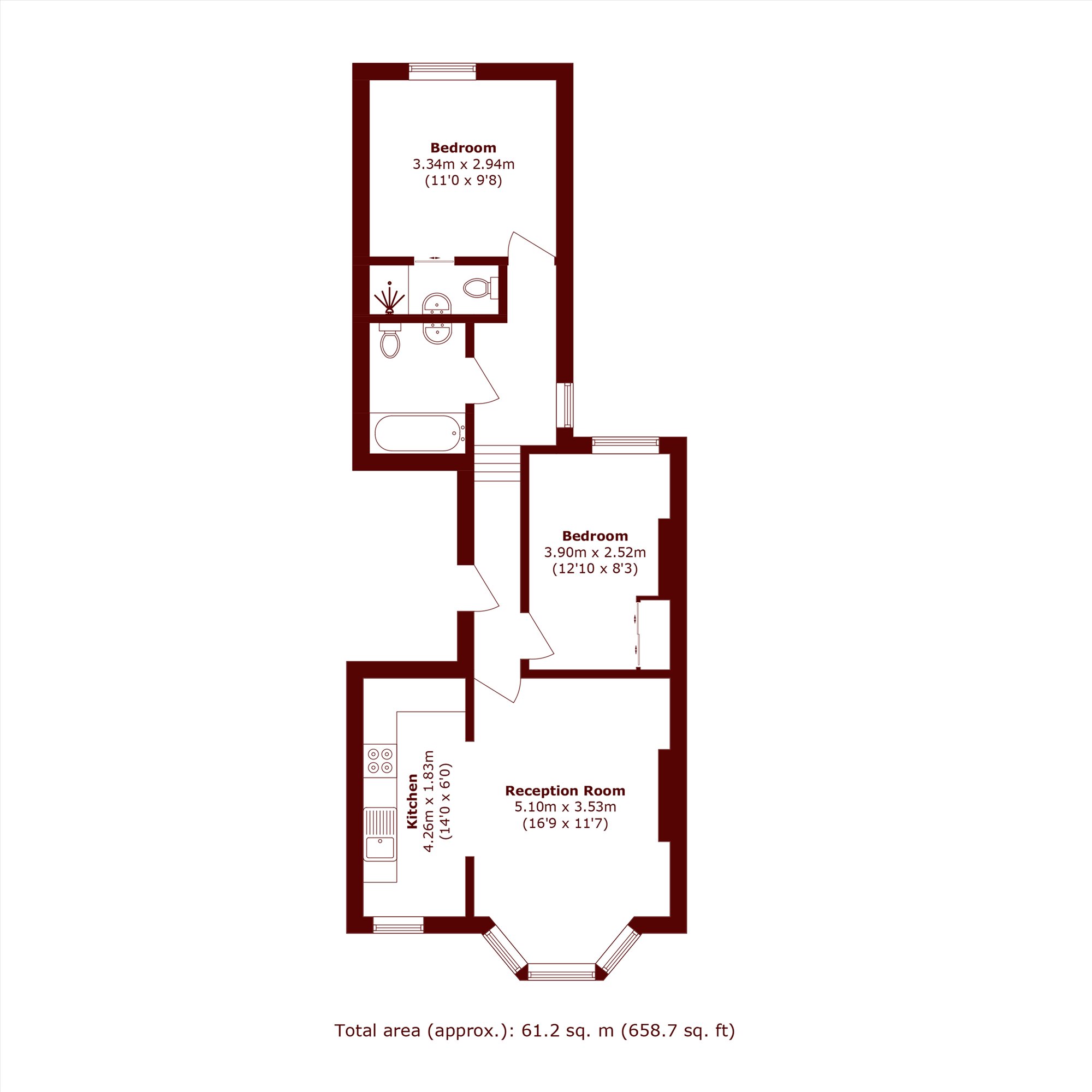 Chelsham Road, London floorplan
