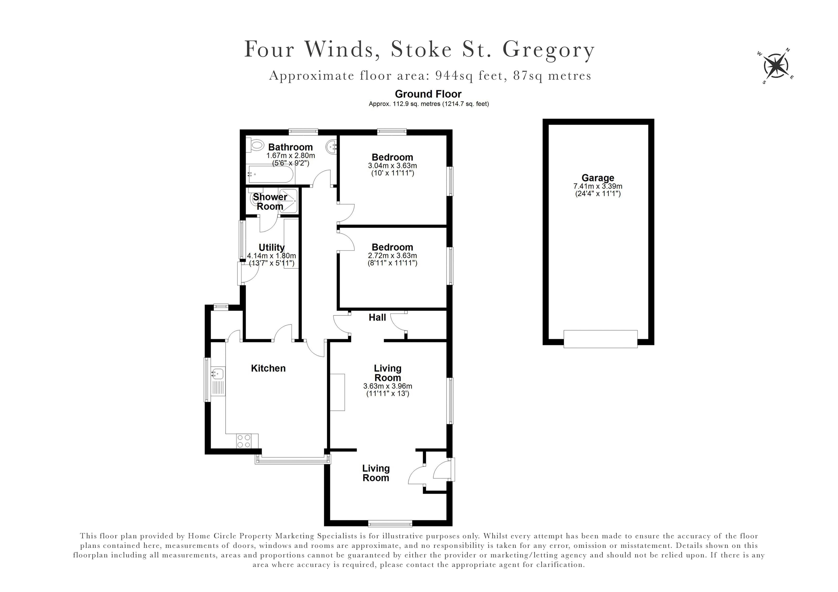 Stoke St. Gregory, Taunton TA3, 2 bedroom bungalow to rent 65961509