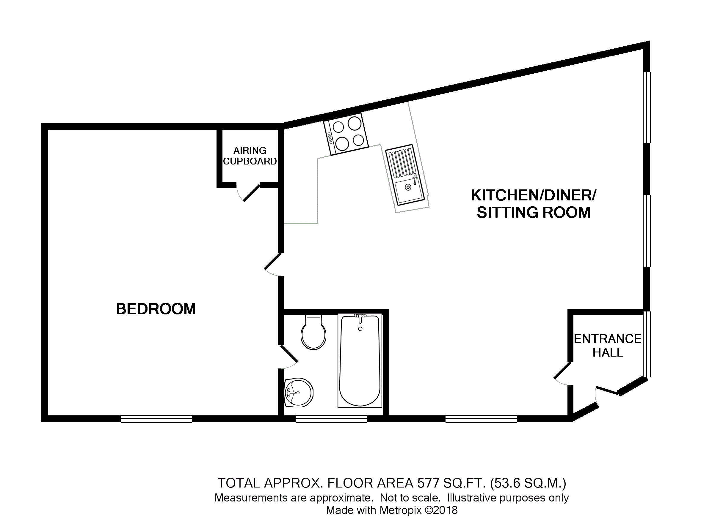 Flat 2,, Freemantle House, Taunton floorplan