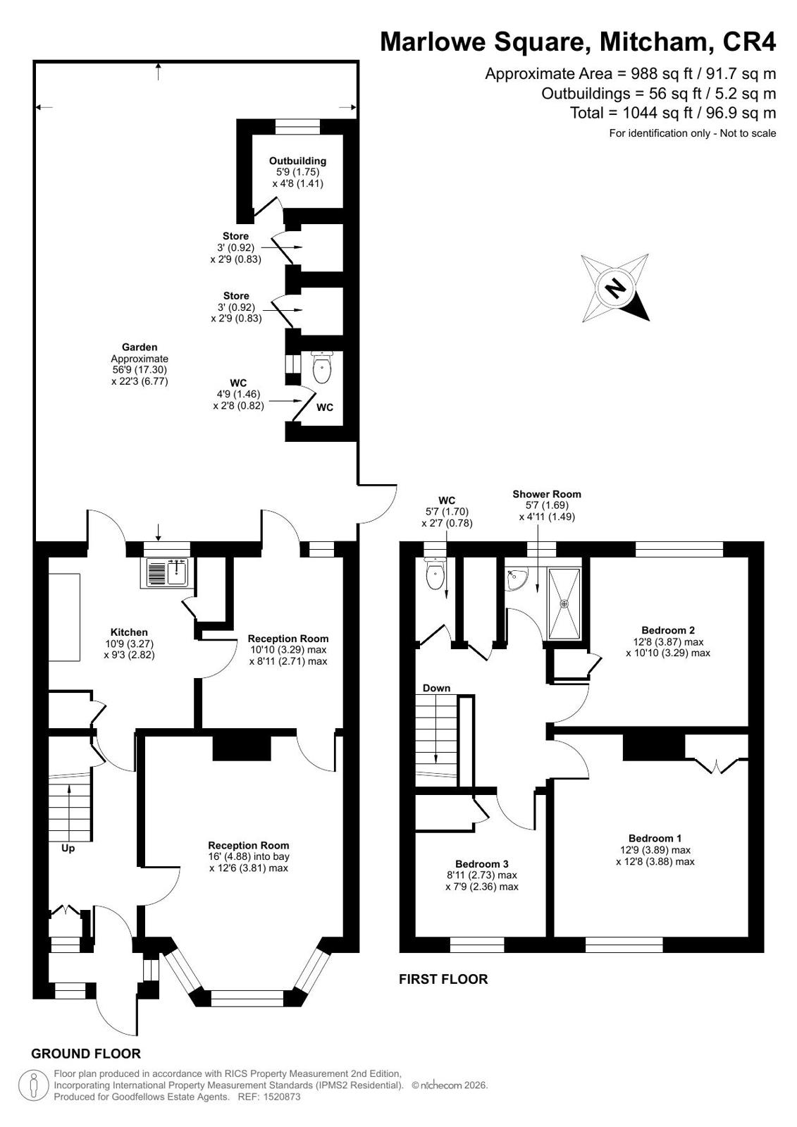 14, Marlowe Square, Mitcham floorplan