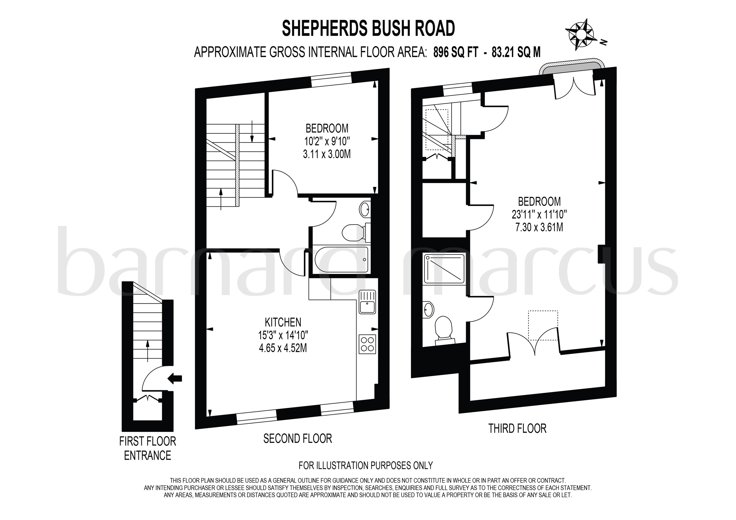 Flat 2, 38, Shepherds Bush Road, London floorplan