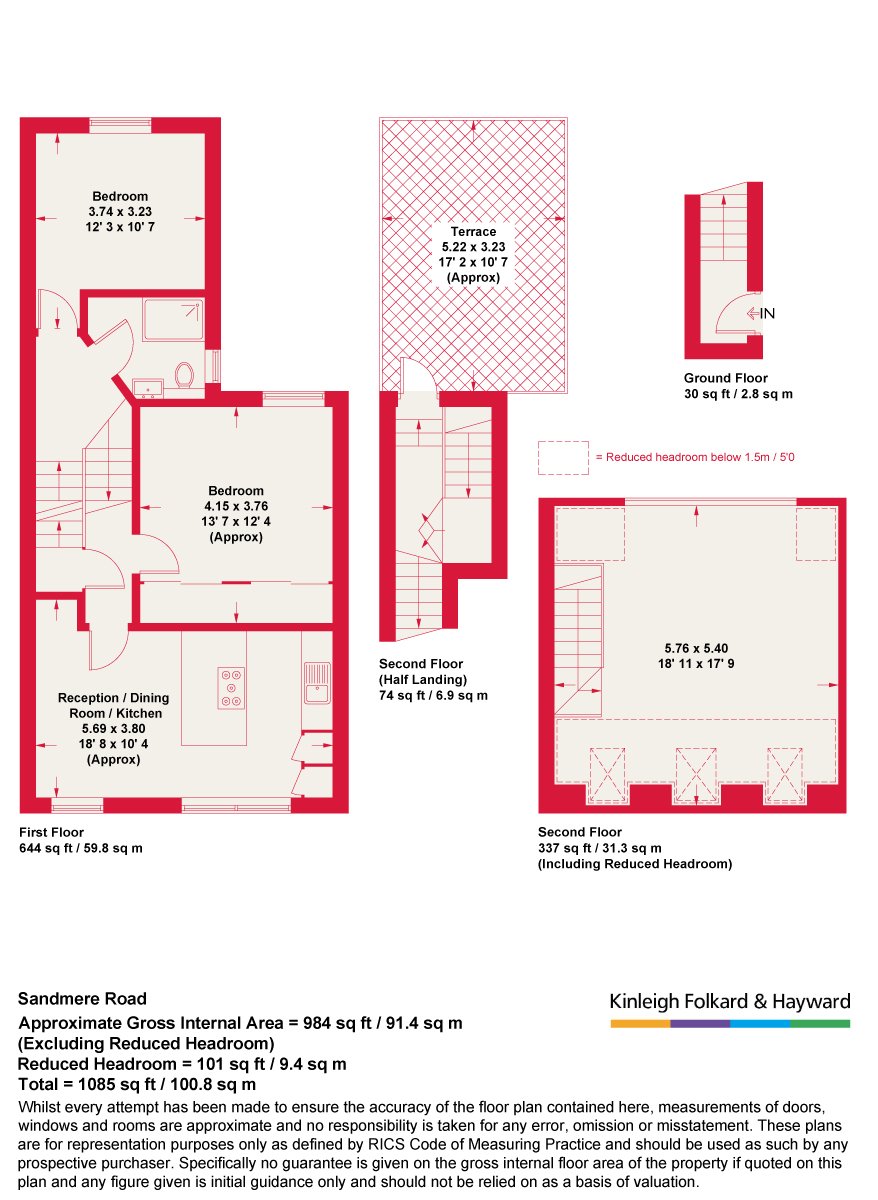 28C, Sandmere Road, London floorplan