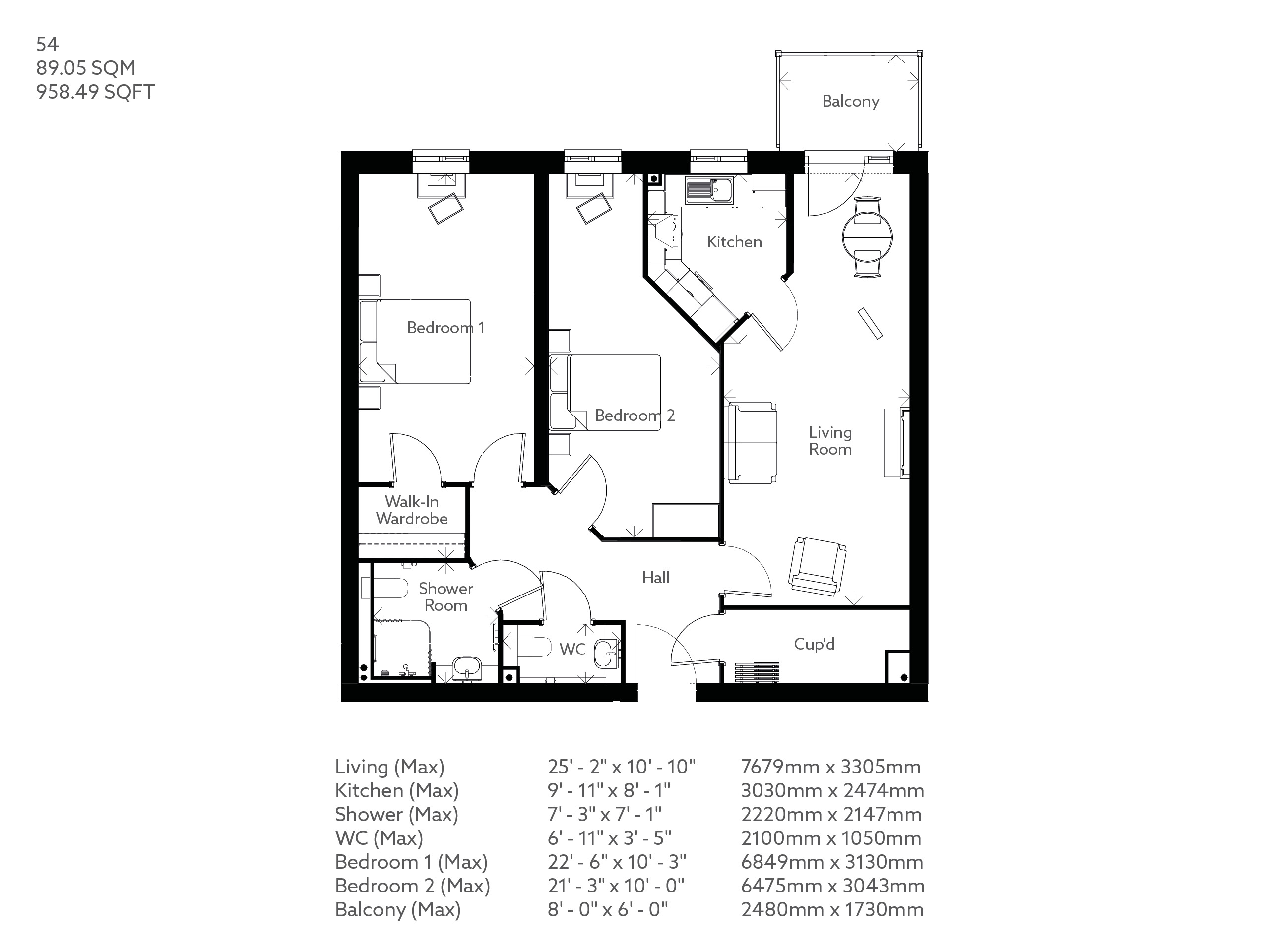 54, Exmouth floorplan
