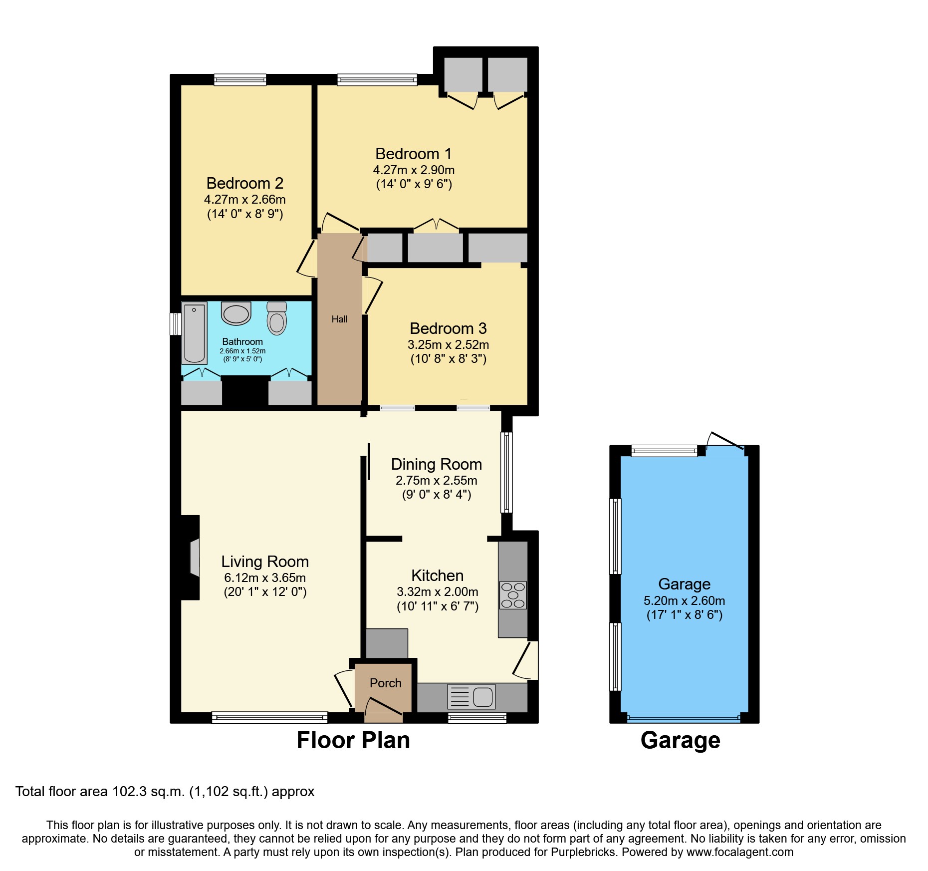 332, Aspley Lane, Nottingham, NG8 floorplan