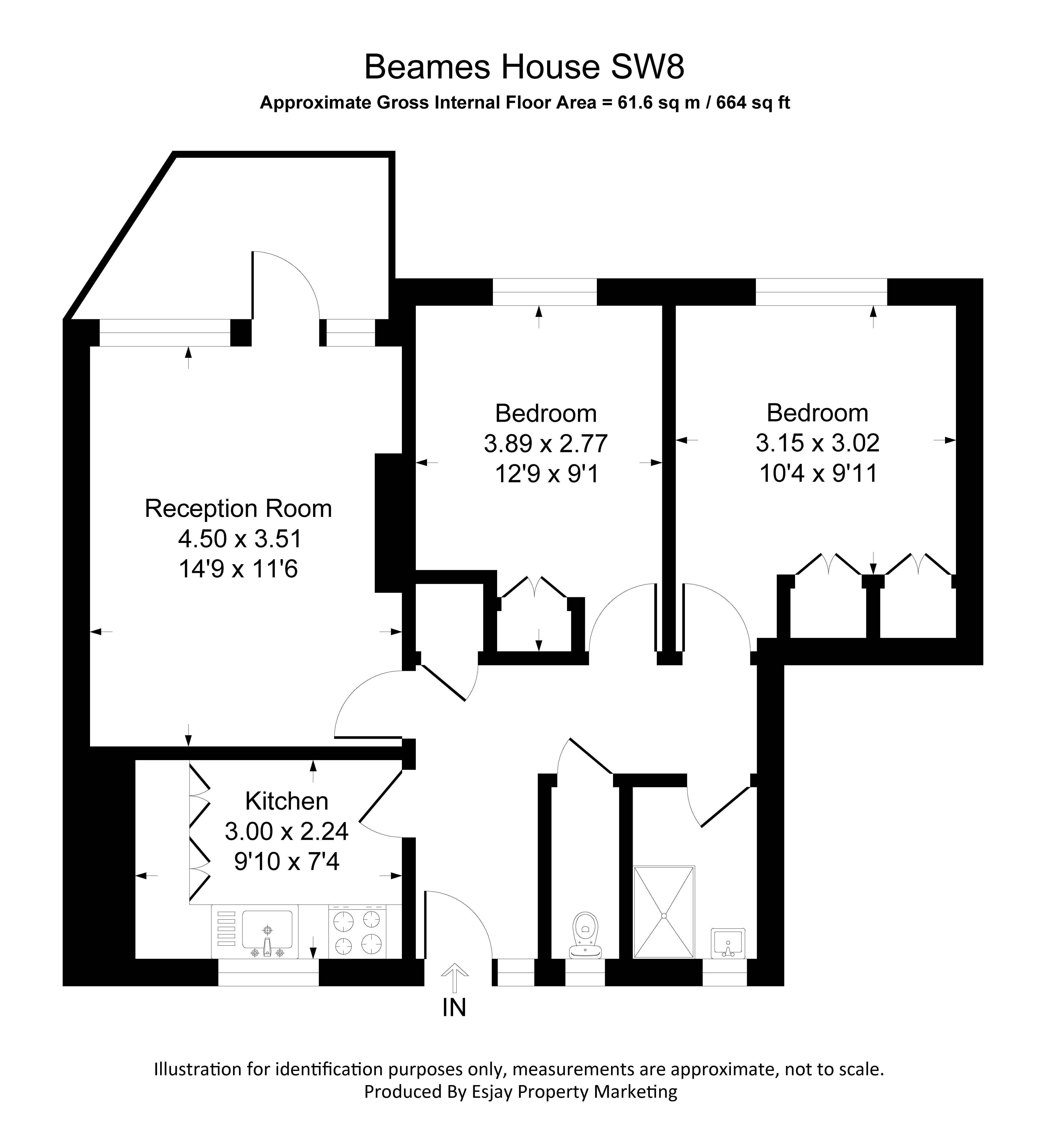 Beames House, Deeley Road, London, SW8 floorplan