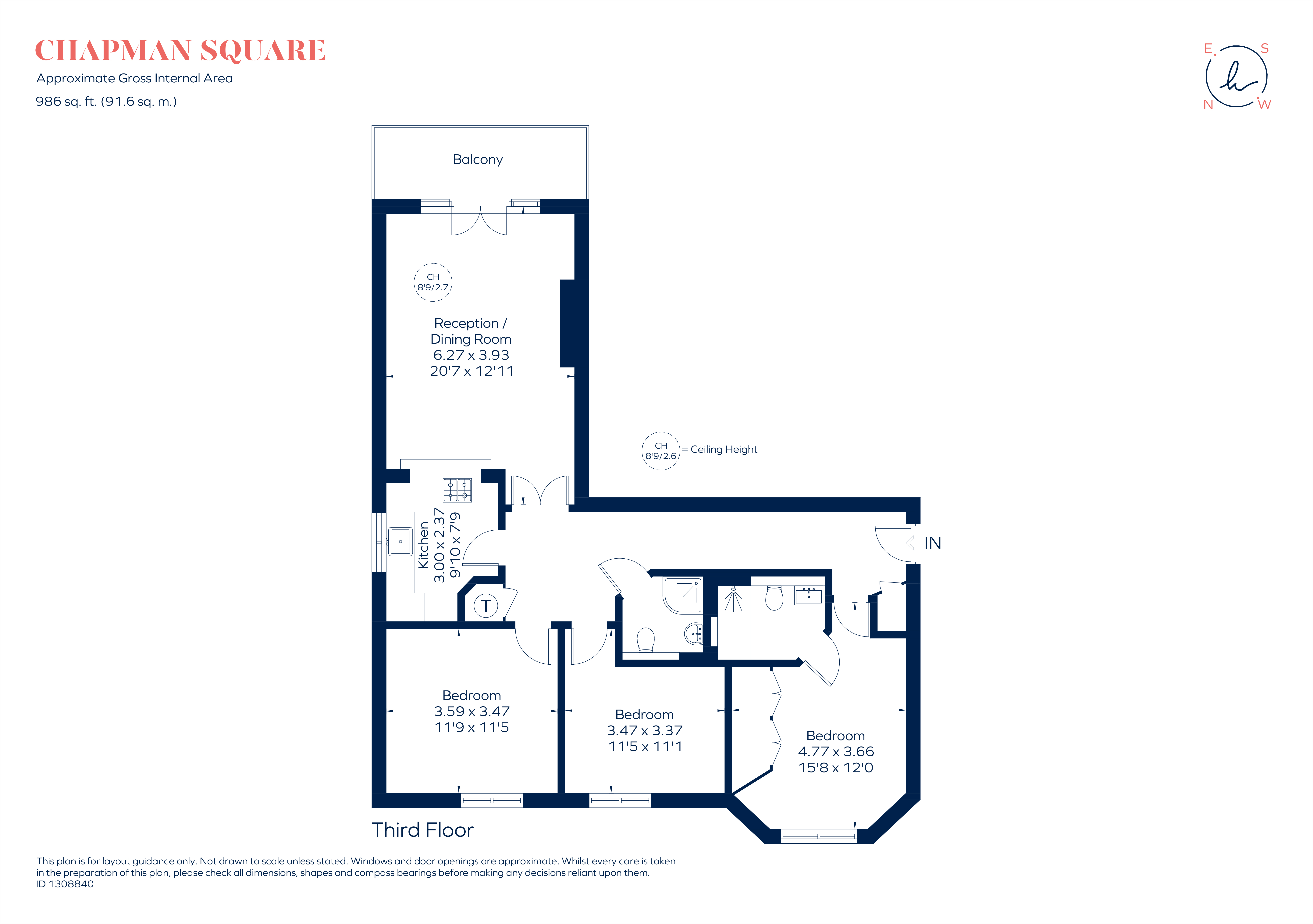 47, Chapman Square, London floorplan