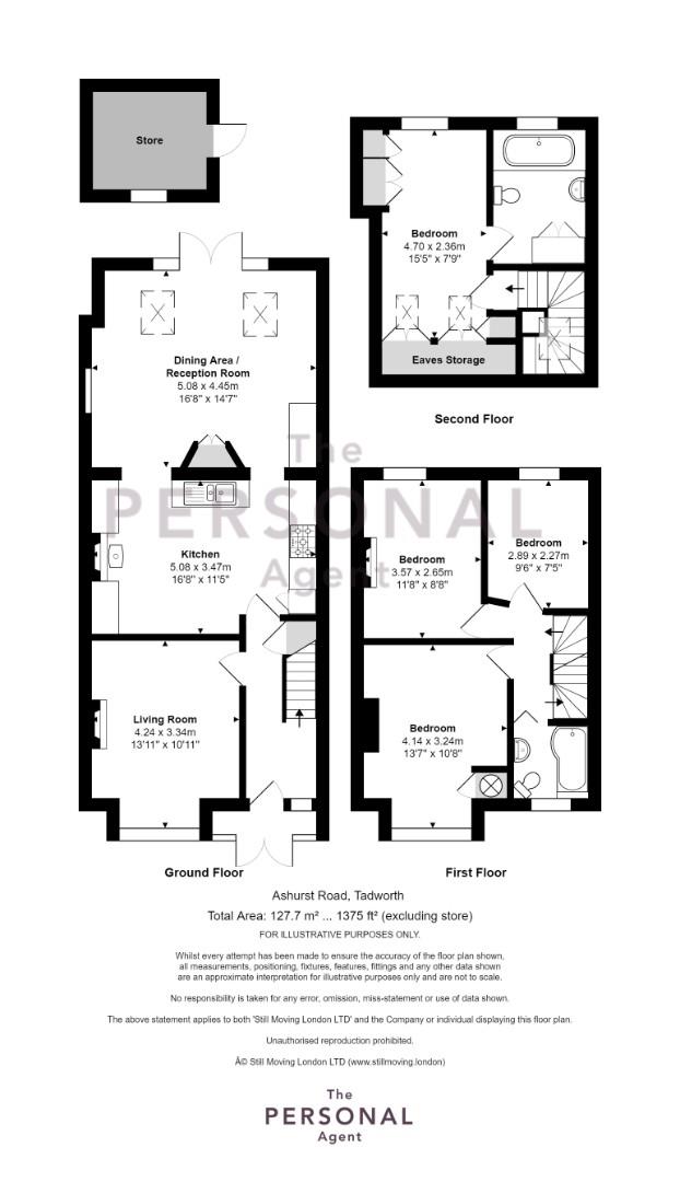 Ashurst Road, Tadworth KT20, 4 bedroom terraced house for sale