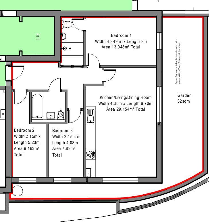 Flat 2, 111, East Street, Epsom floorplan