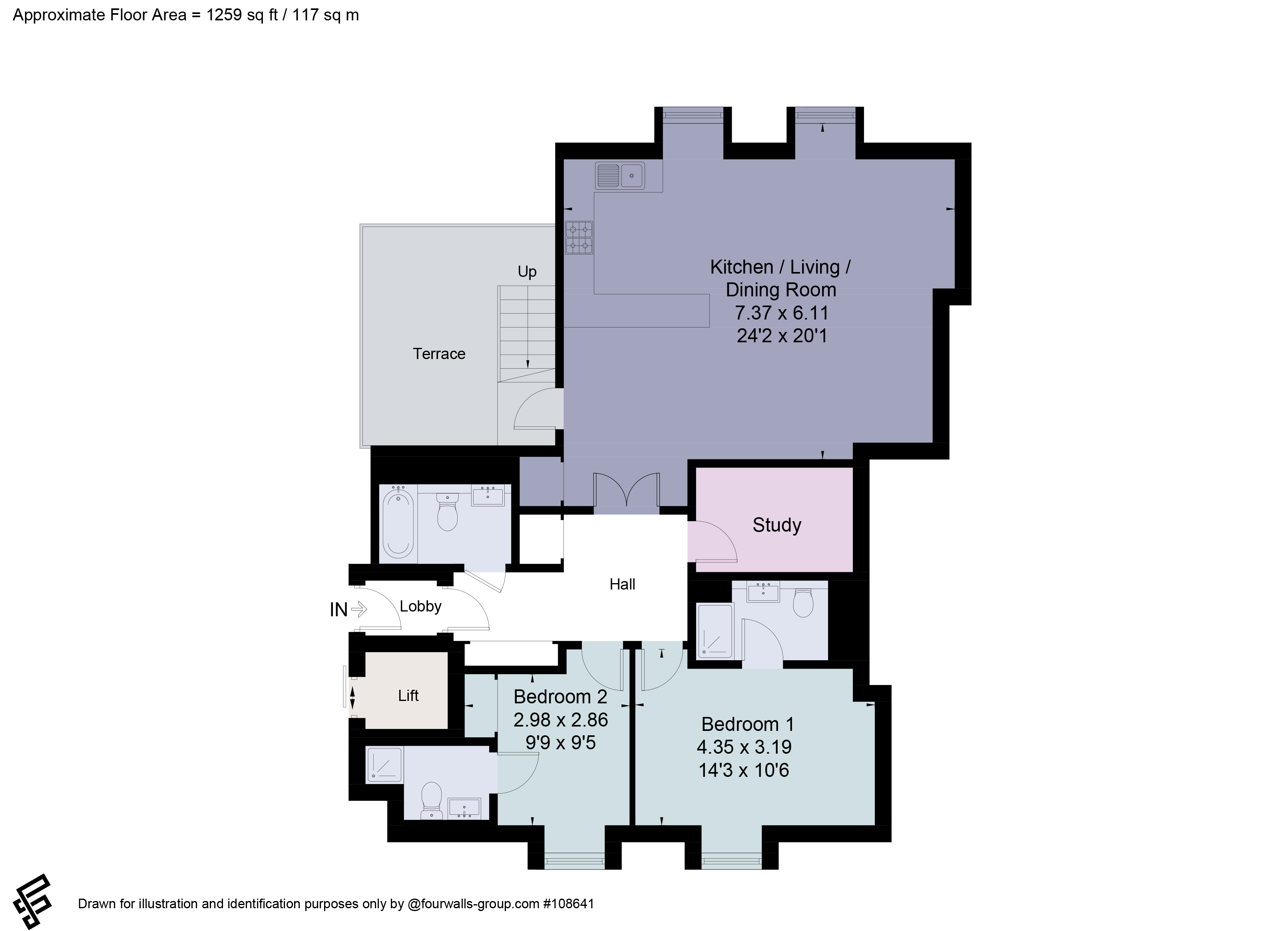 12 Albury Place, 80, Epsom Road, Surrey floorplan