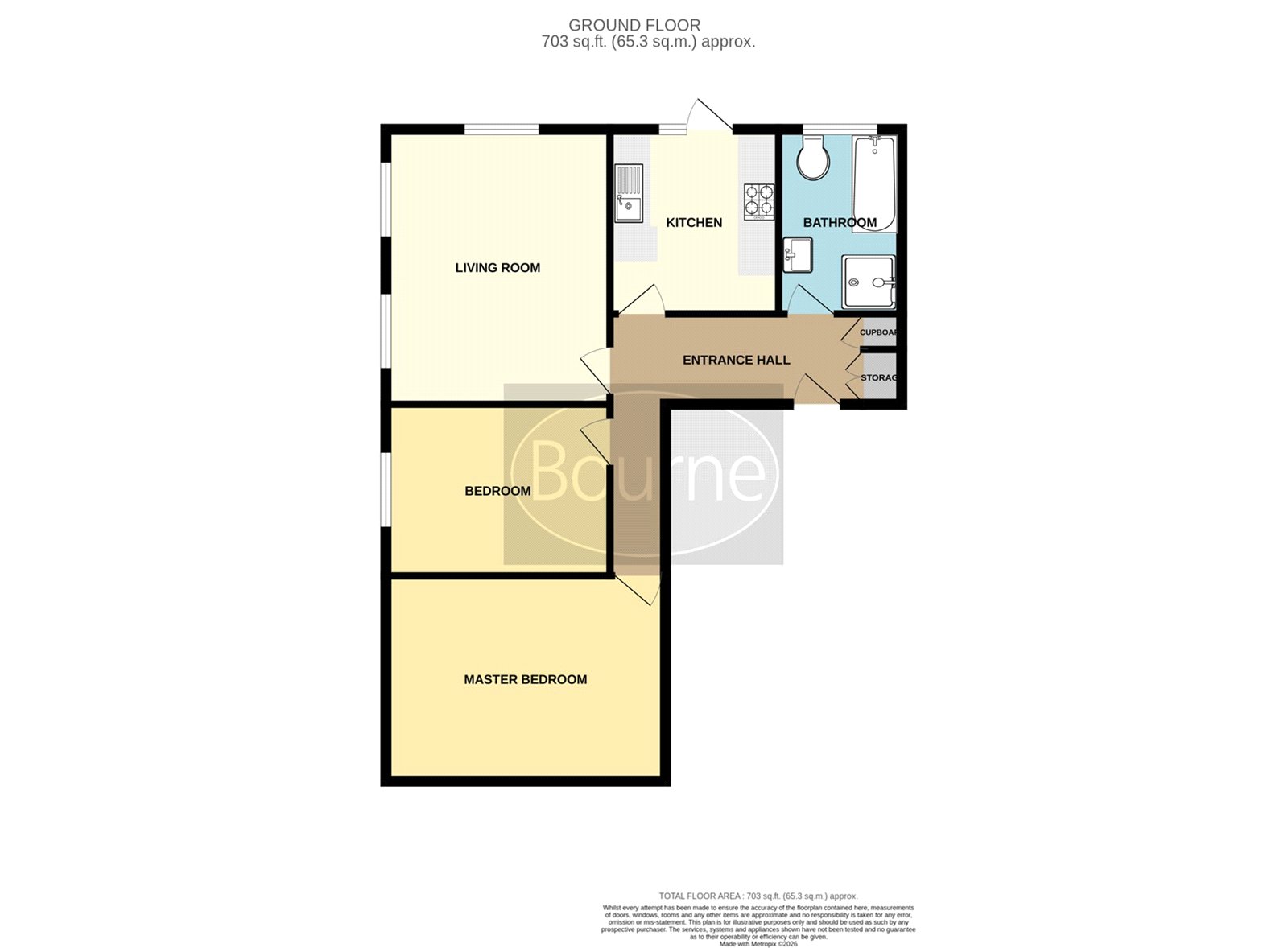 Flat 1, Crundwell Court,, East Street, Farnham floorplan