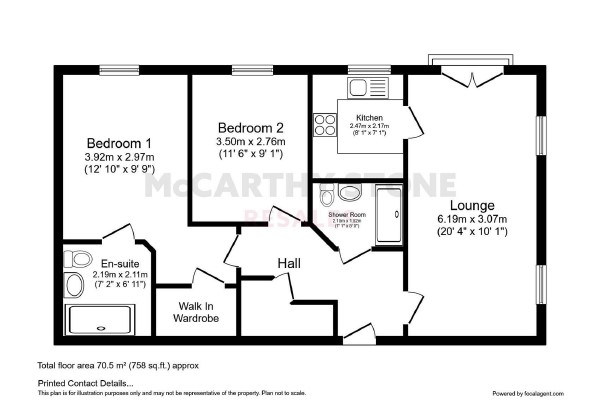 Flat 17, George House,, Primett Road, Hertfordshire floorplan