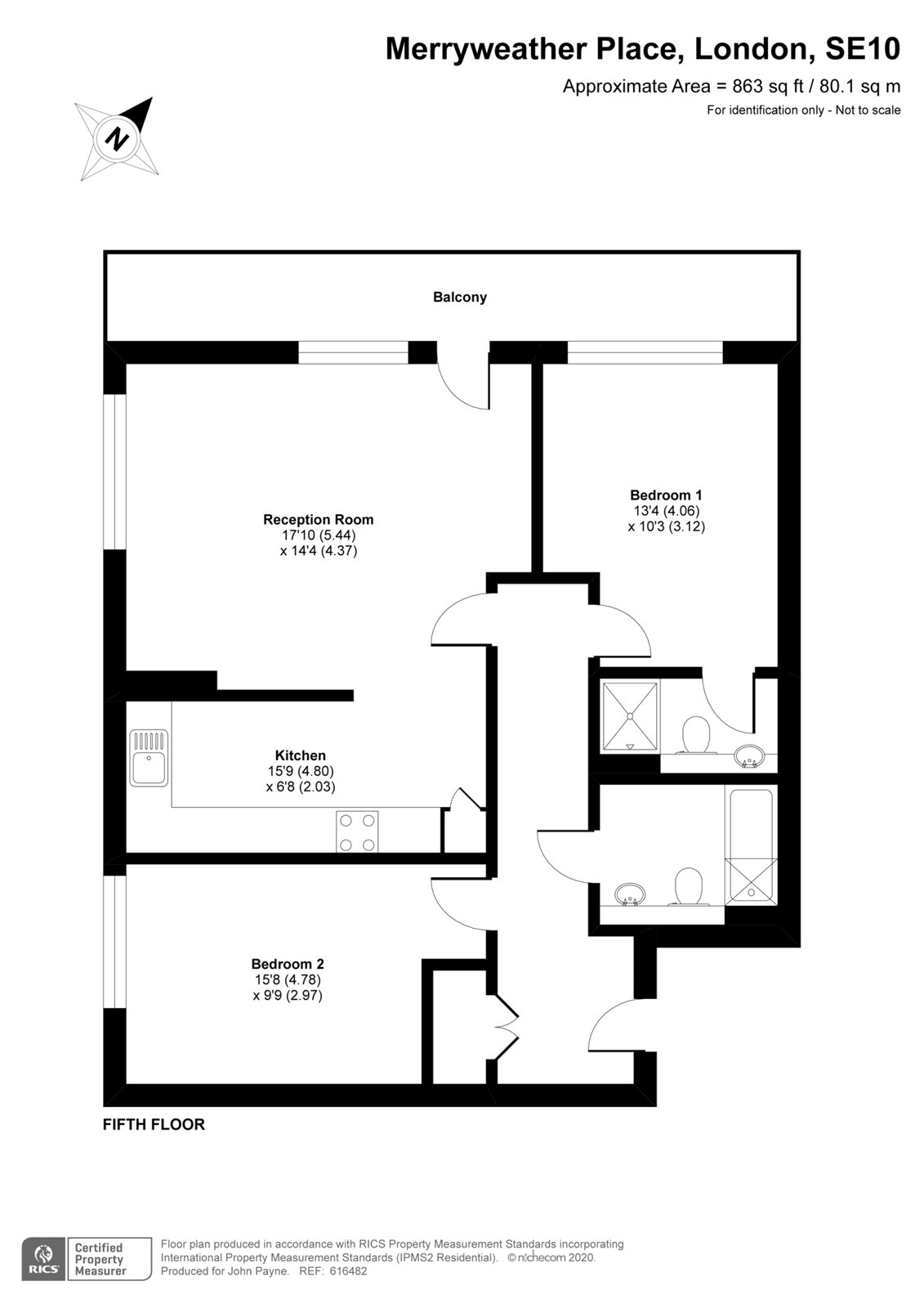 58 Torrent Lodge, 11, Merryweather Place, Greenwich floorplan