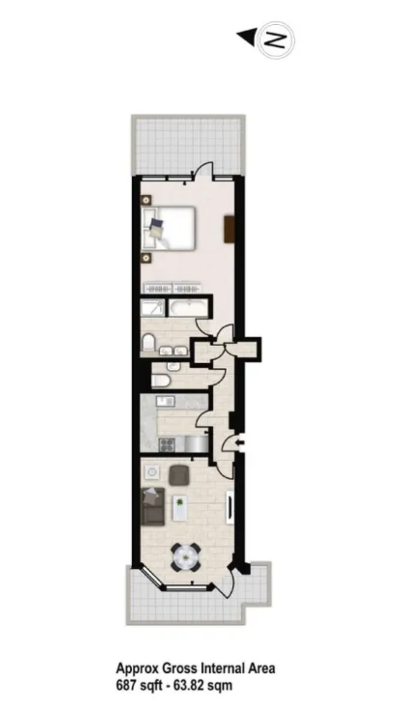Flat 6, Young Street , London floorplan