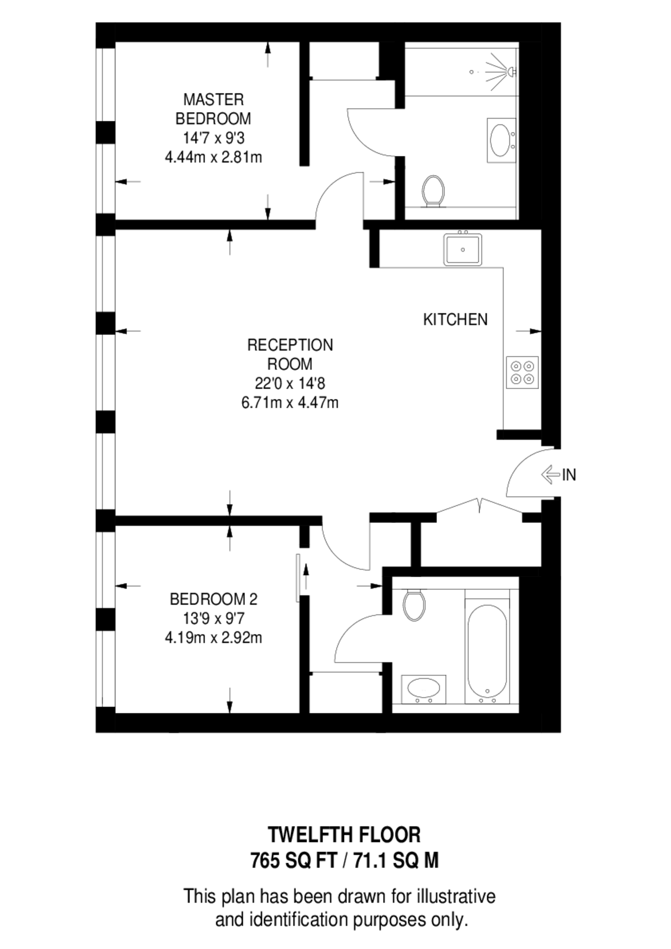 Leon House, Croydon floorplan
