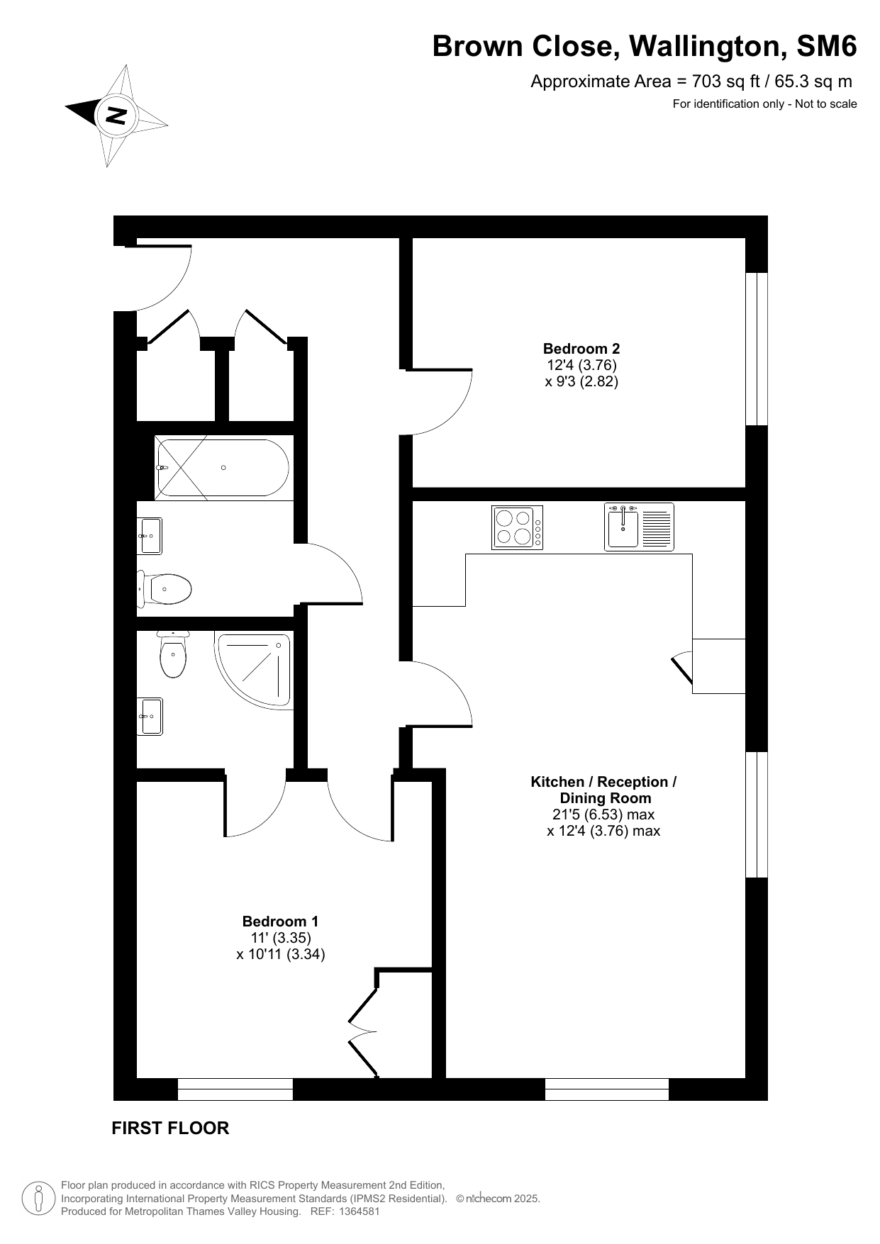 MTVH OR, 42, Brown Close, Wallington floorplan