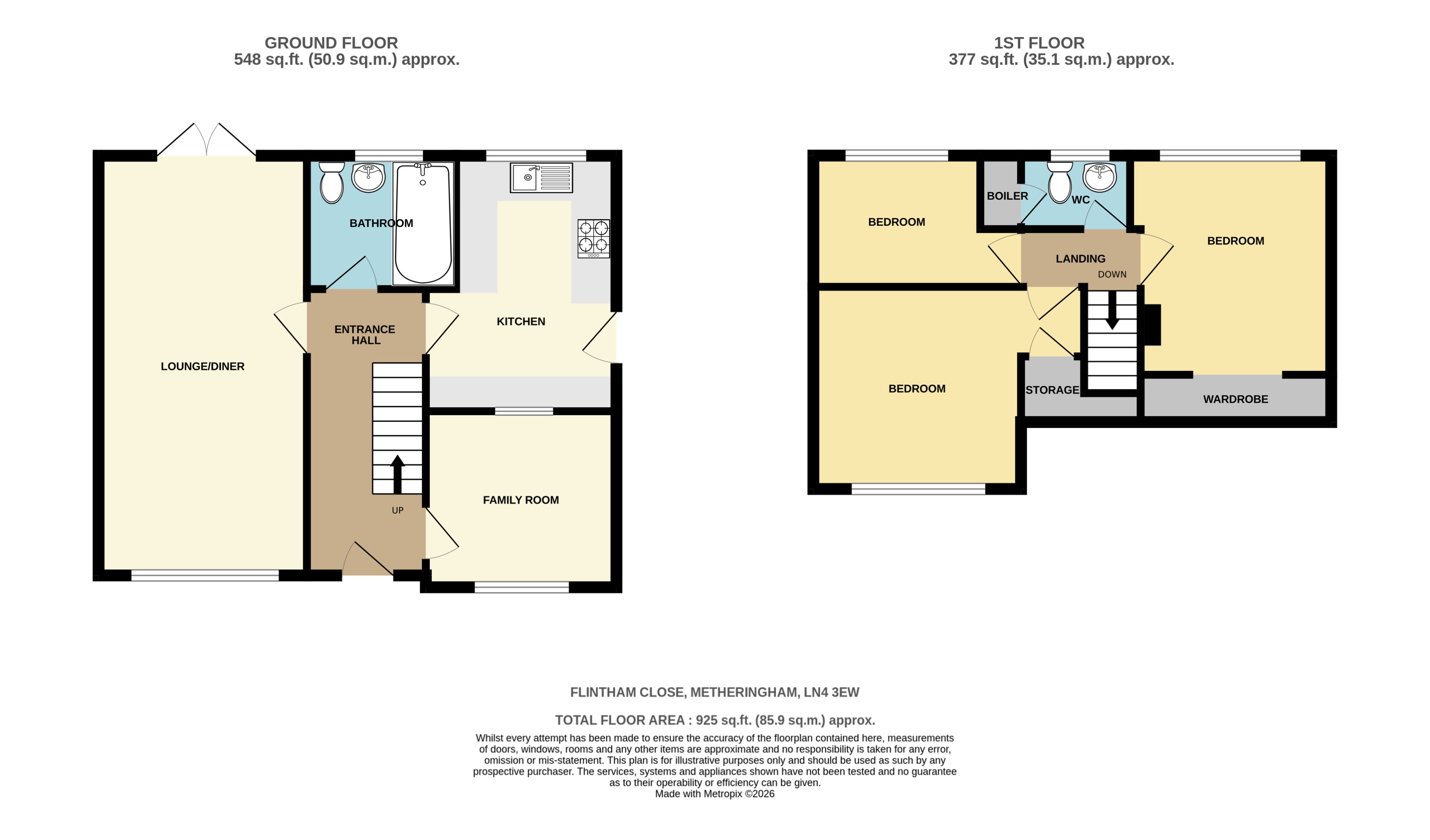 7, Flintham Close, Metheringham floorplan