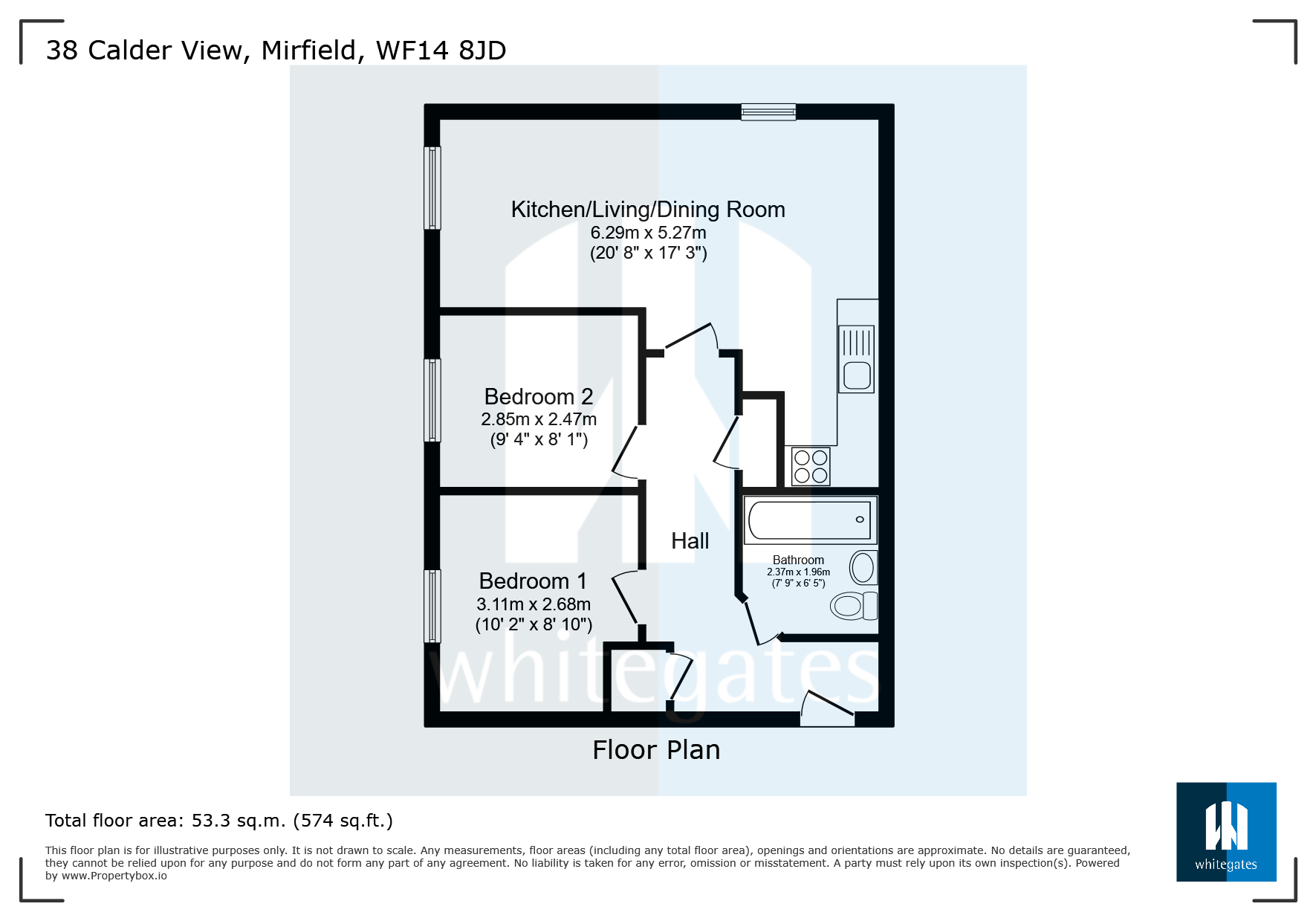 34, Calder View, West Yorkshire floorplan